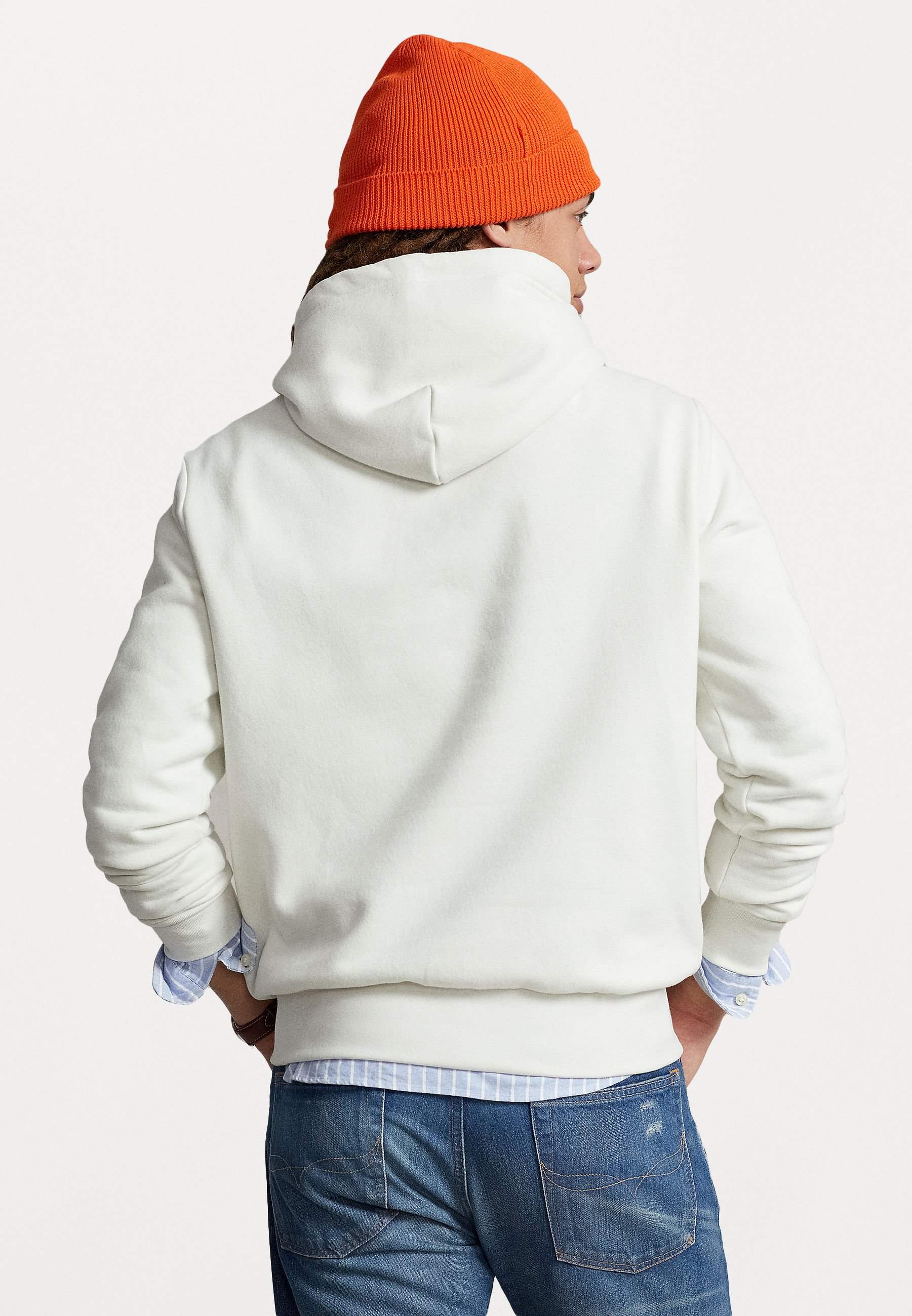 Polo Ralph Lauren HOOD LONG SLEEVE - Sweatshirt - nevis/white