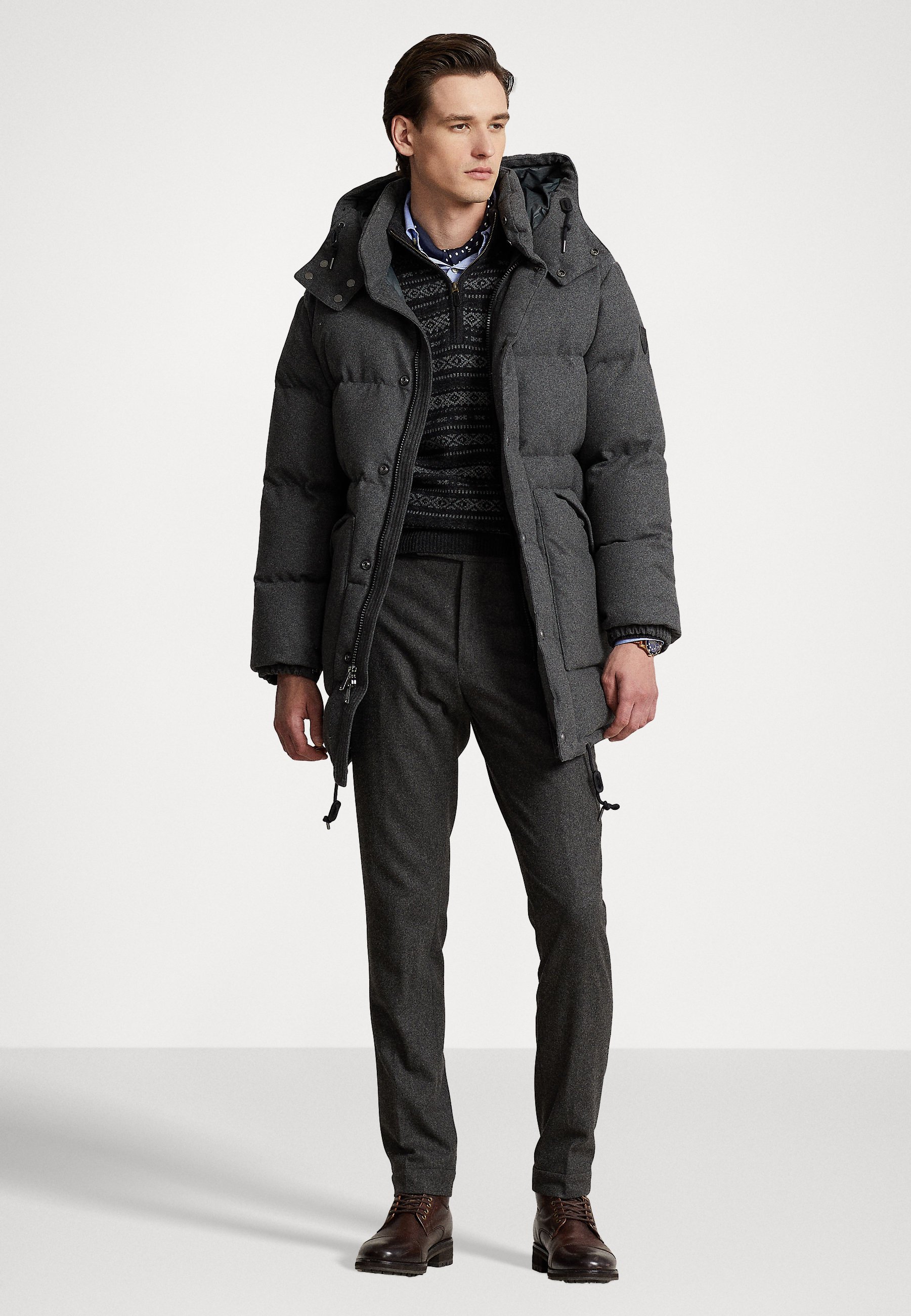 Polo Ralph Lauren BOULDER LINED COAT - Down coat - barclay heather/grey