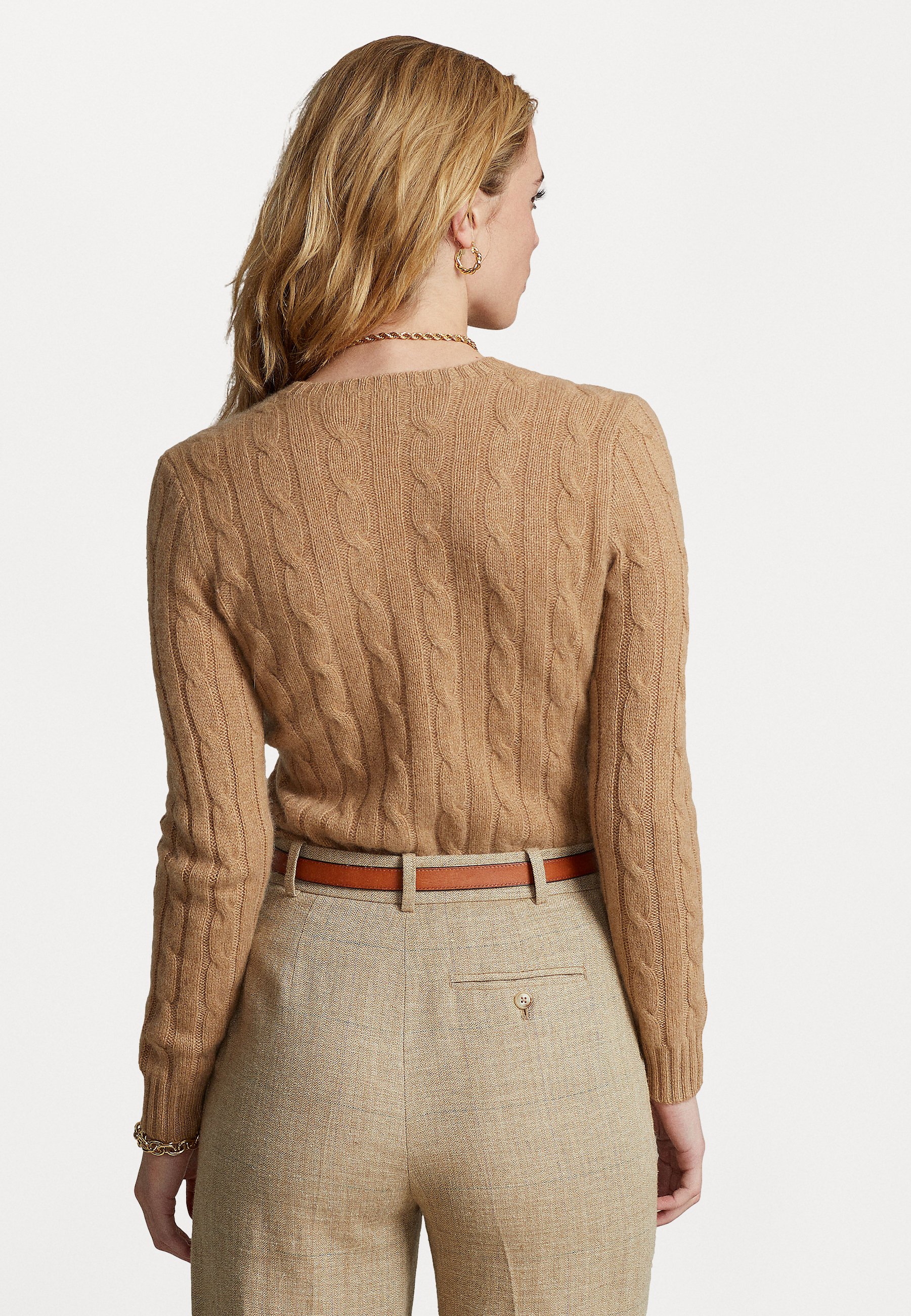 Polo Ralph Lauren JULIANNA CLASSIC LONG SLEEVE - Jumper - camel melange/camel
