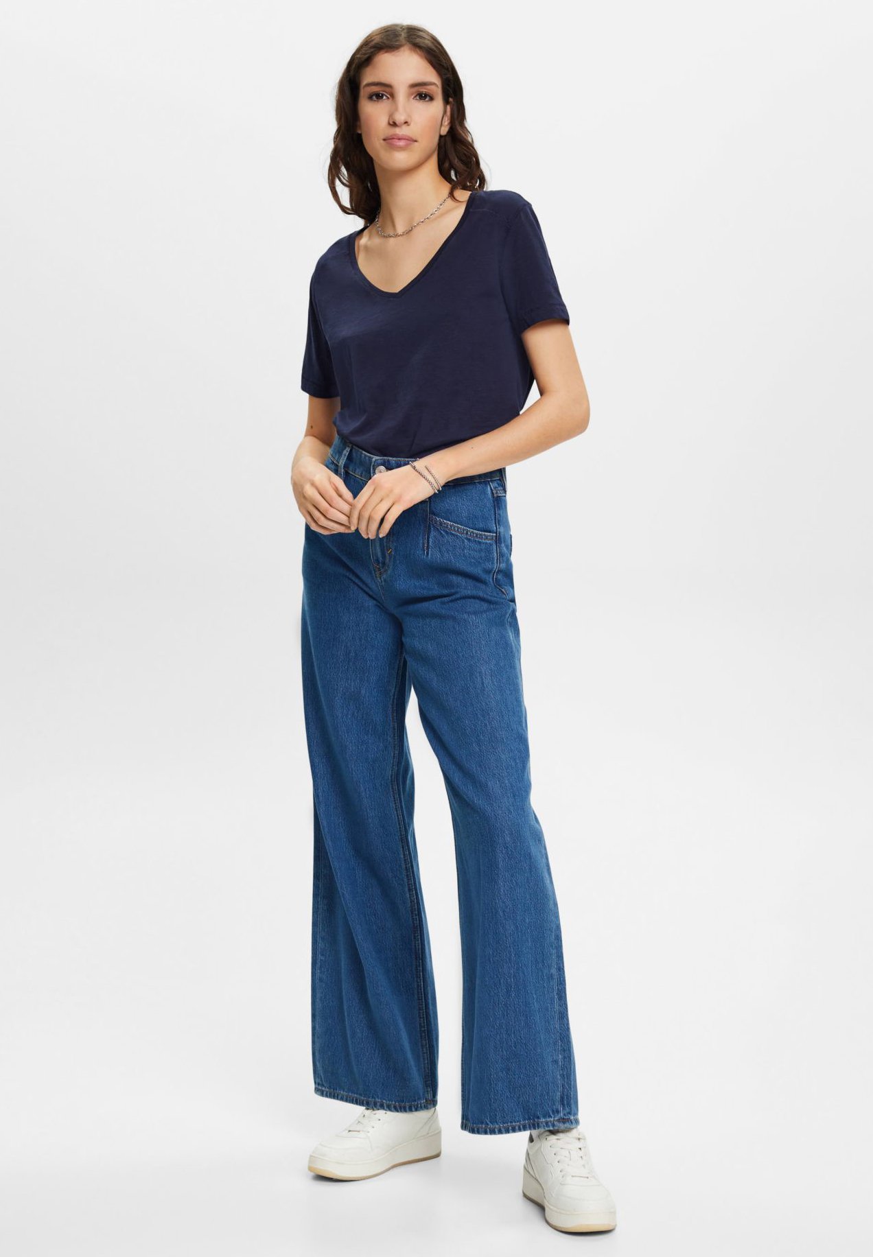 Esprit STICHT - Basic T-shirt - navy/dark blue