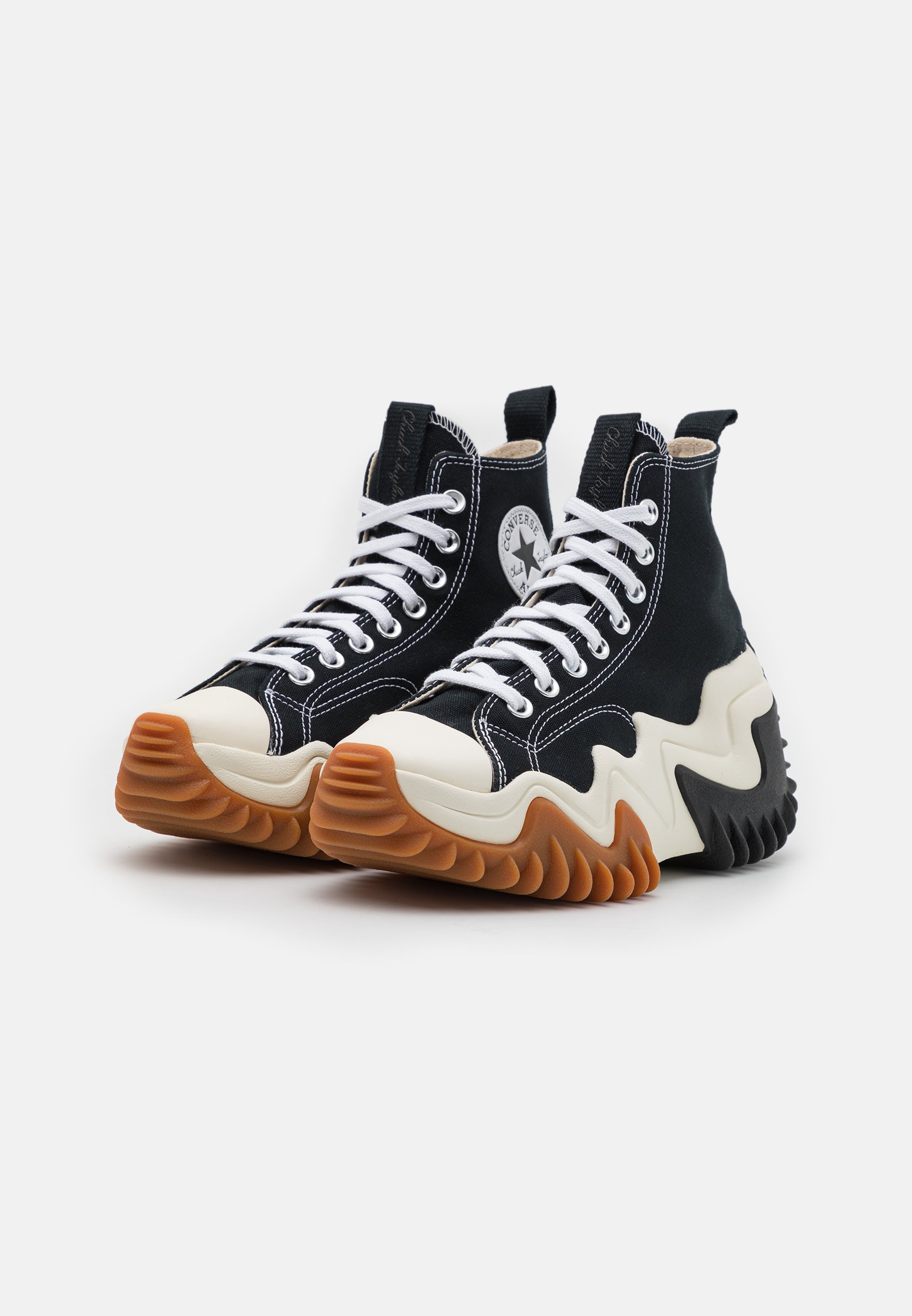 Converse RUN STAR MOTION PLATFORM UNISEX - High-top trainers - black/white/honey/black