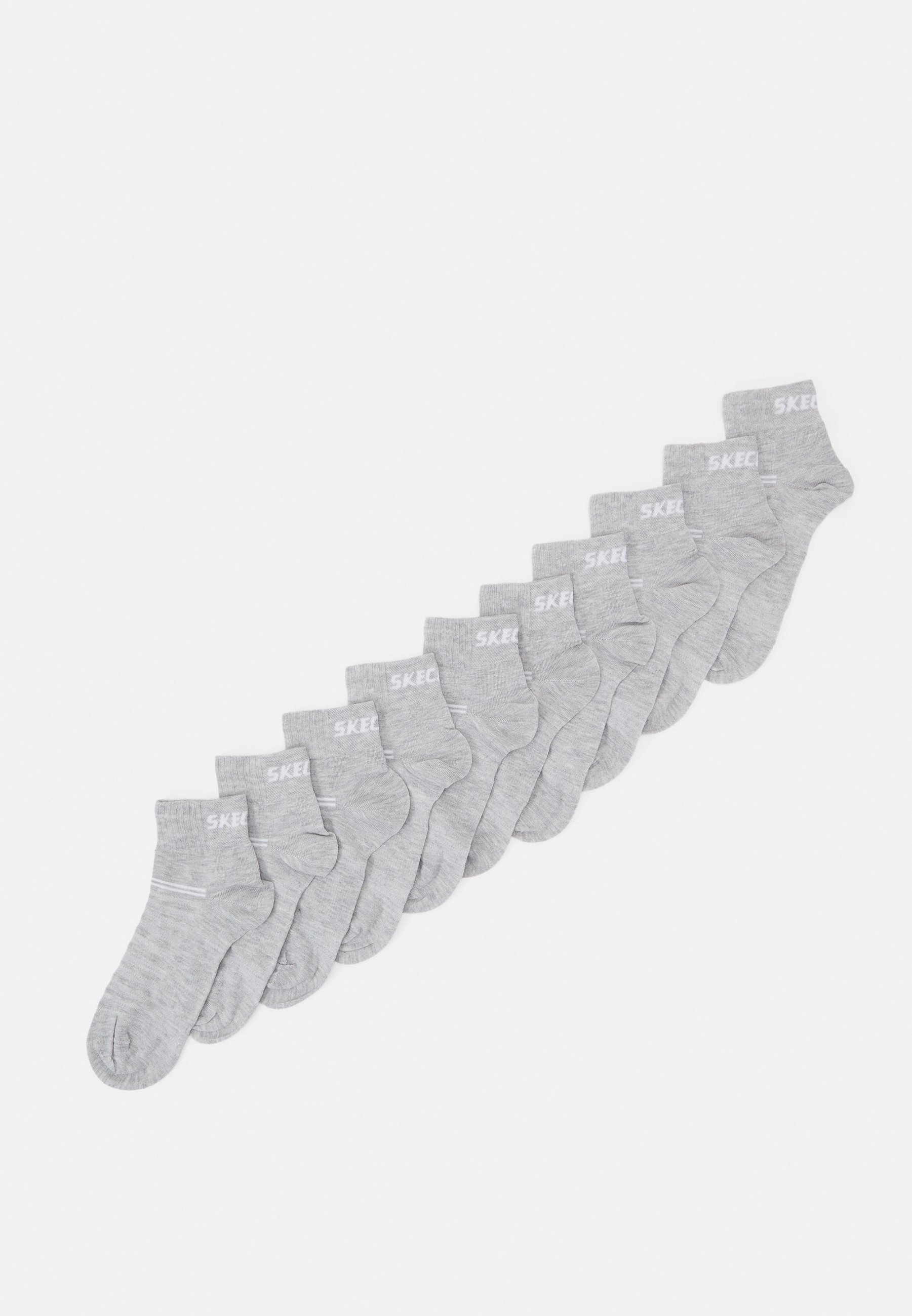 Skechers ONLINE VENTILATION ORGANIC QUARTER 10 PACK - Socks - fog melange/grey