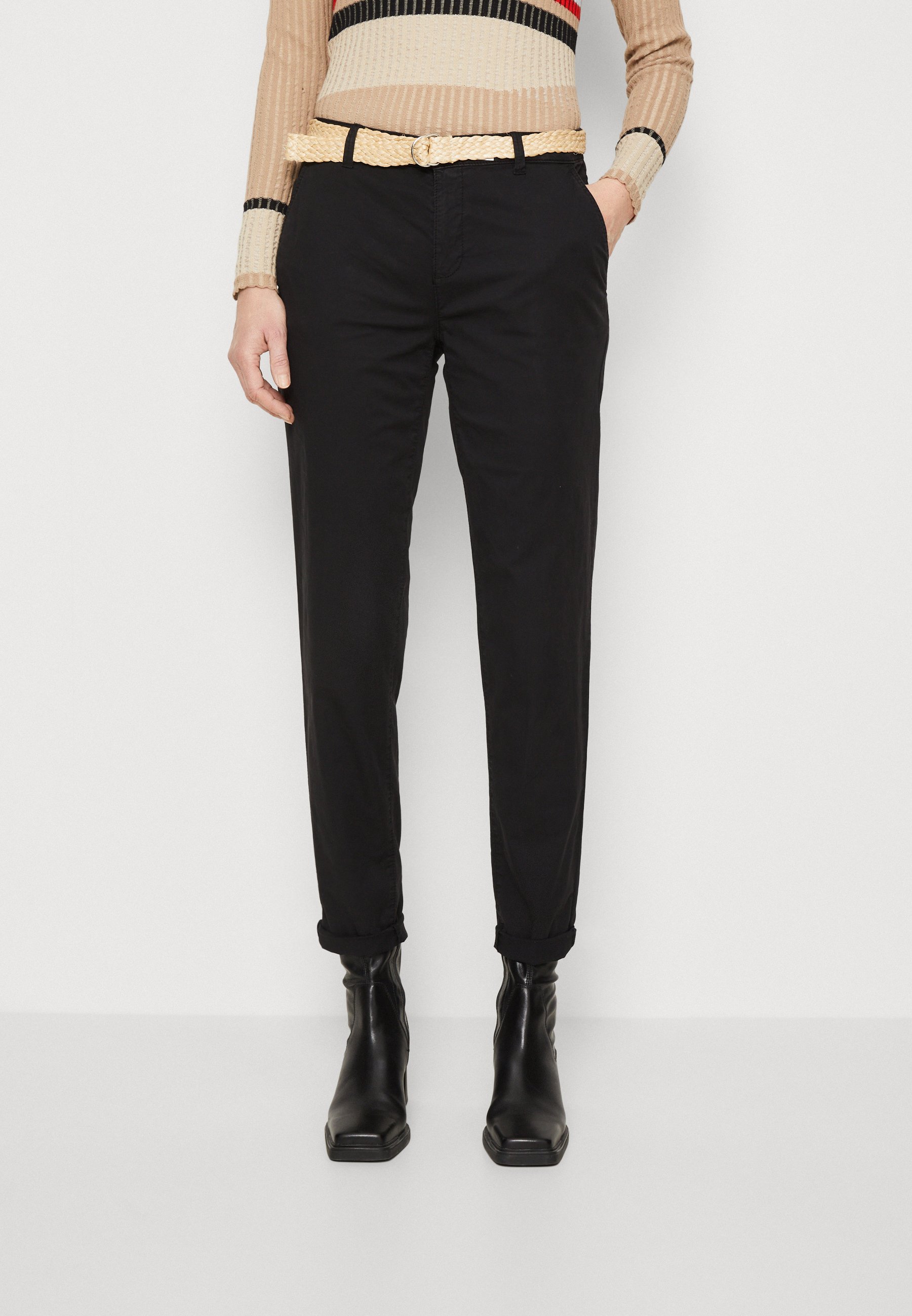 Esprit TWILL STRETCH - Chinos - black