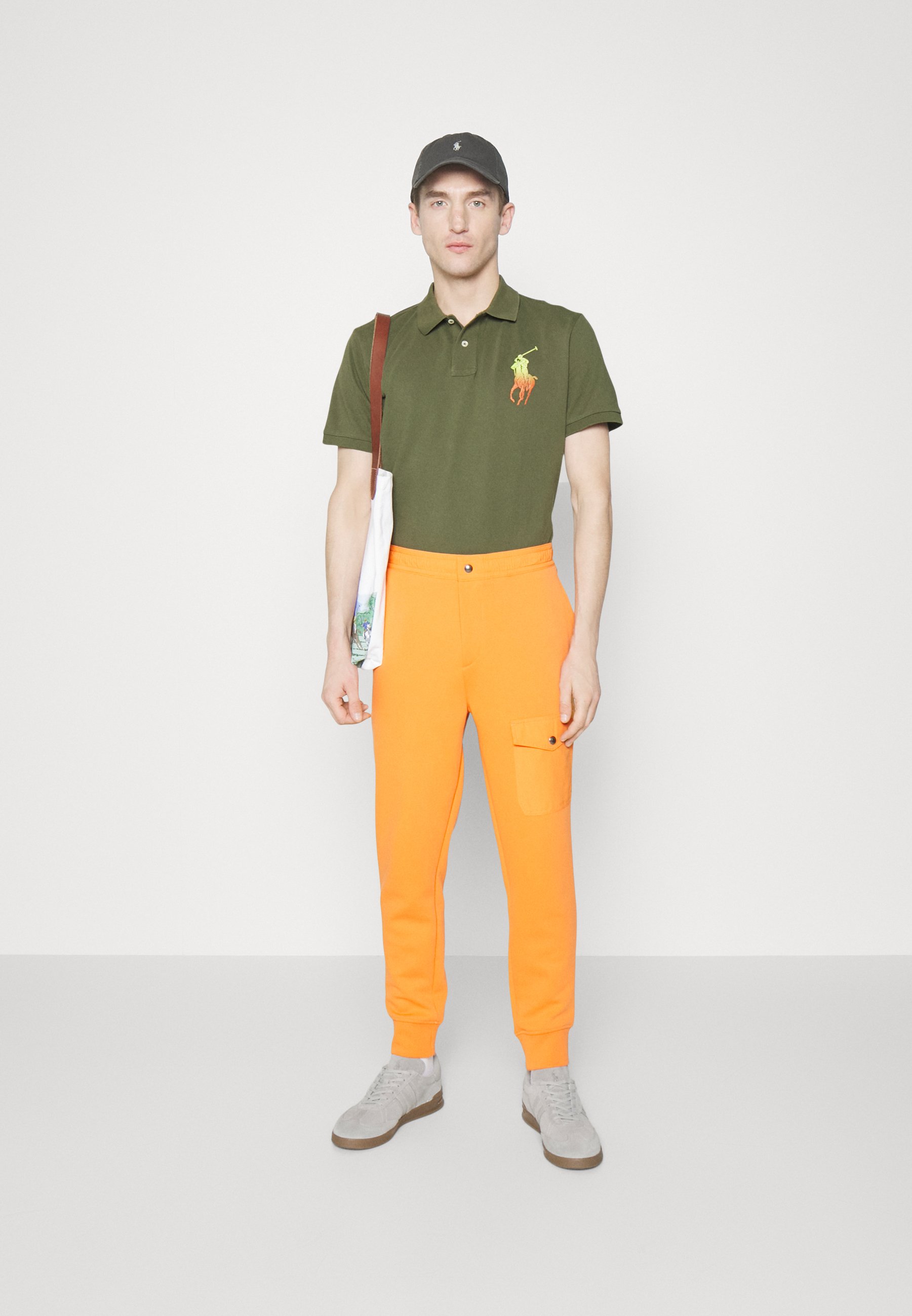 Polo Ralph Lauren CUSTOM SLIM FIT BIG PONY MESH POLO SHIRT - Polo shirt - green/dark green
