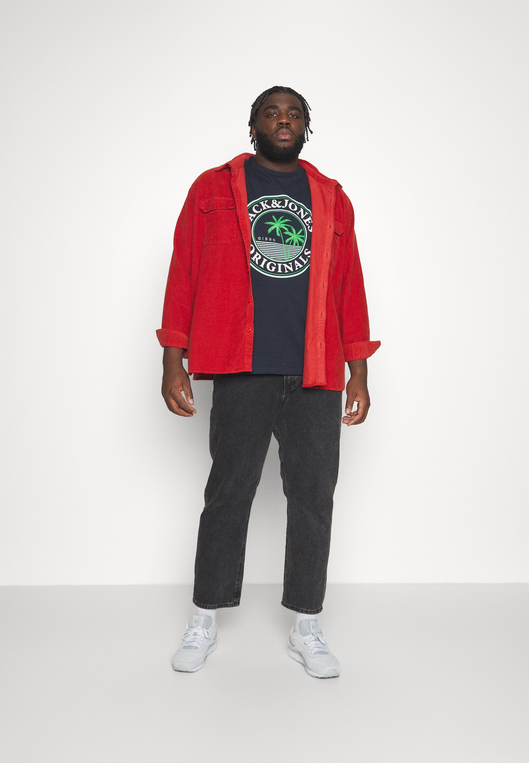 Jack &Jones JORCODY SUMMER TEE CREW NECK - Print T-shirt - navy blazer/dark blue