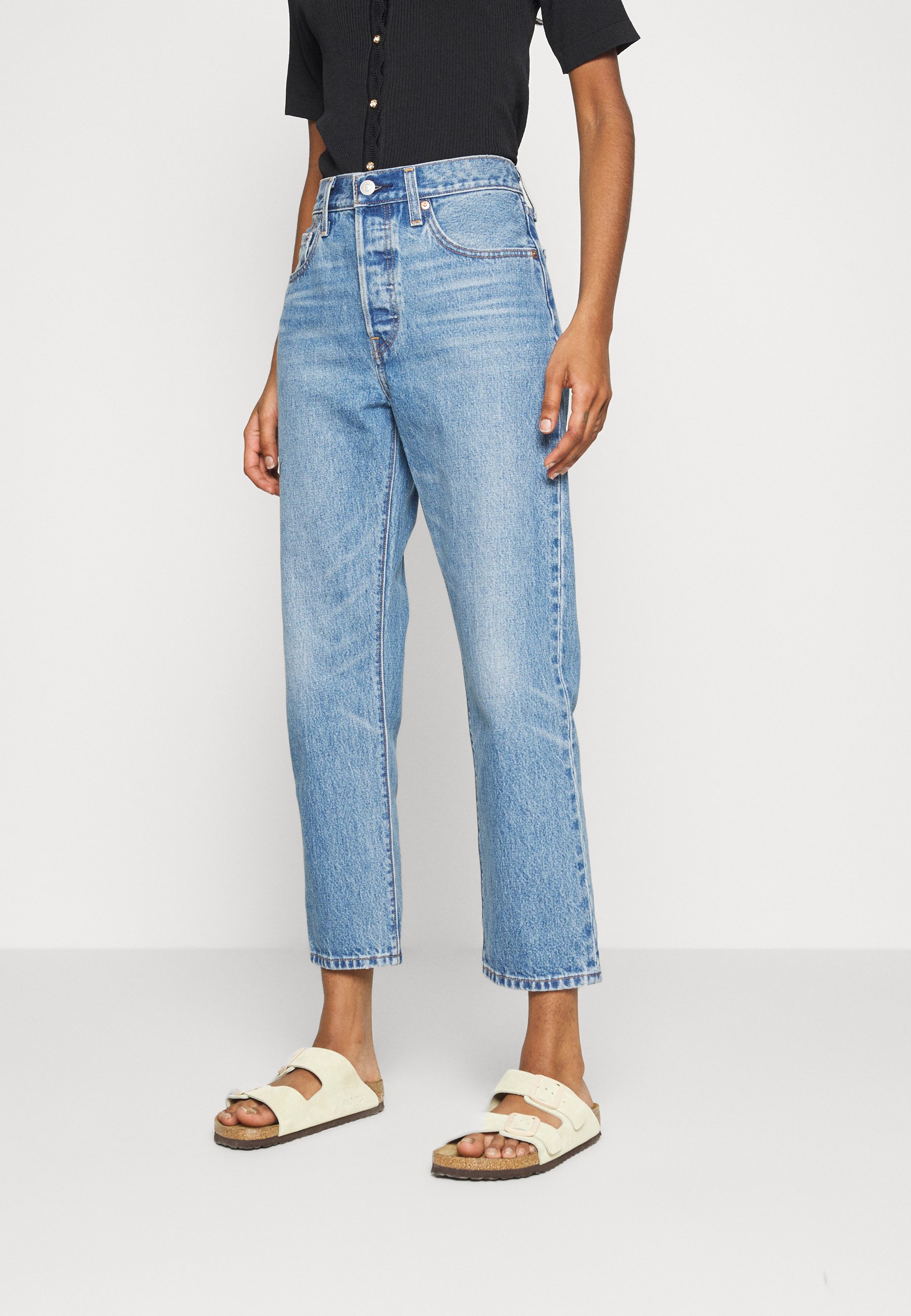 Levi's® 501® CROP - Straight leg jeans - must be mine/stone blue denim
