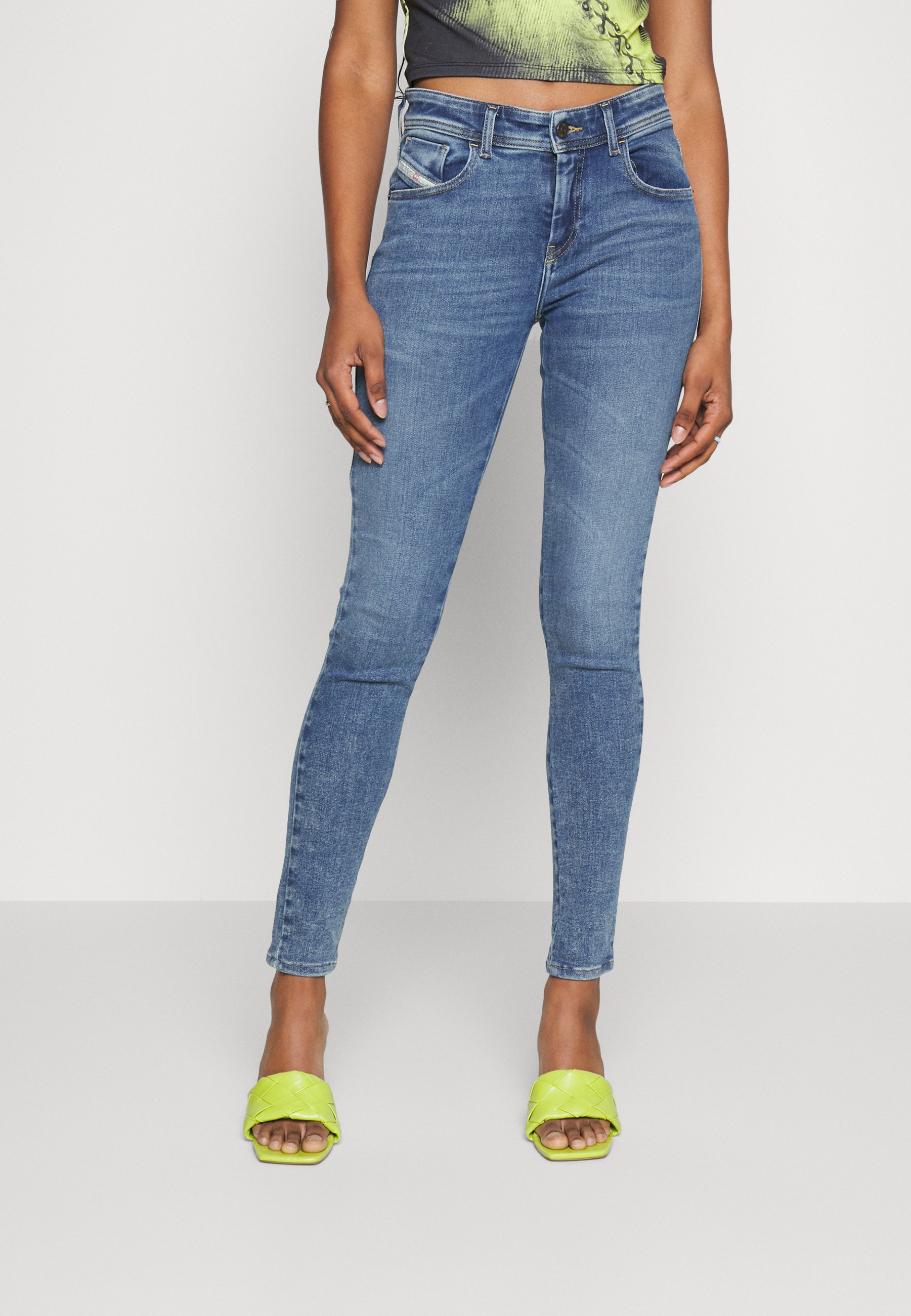 Diesel 2017 SLANDY - Jeans Skinny Fit - blue denim