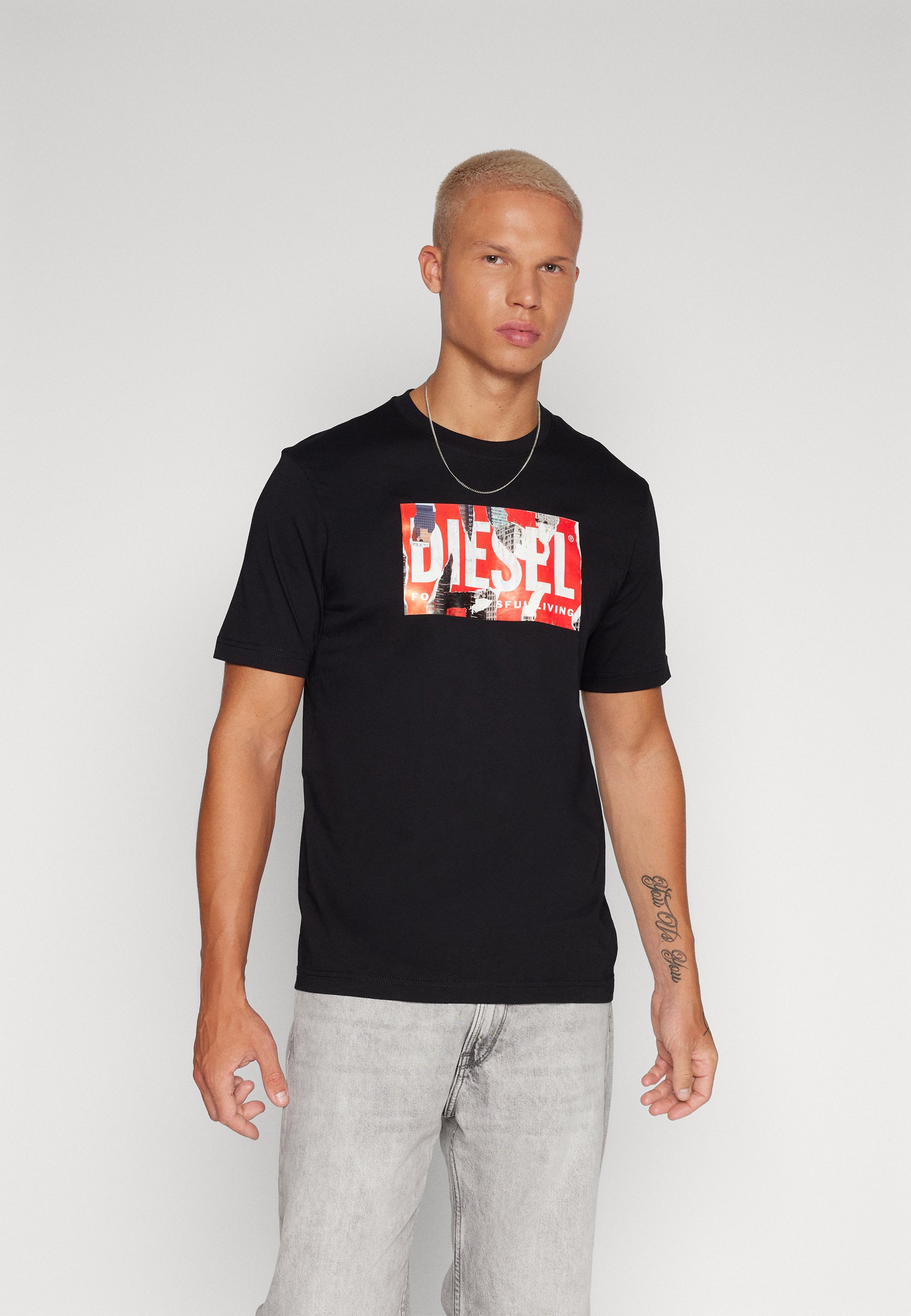 Diesel JUST RUNWAY GENDERLESS UNISEX - Print T-shirt - black