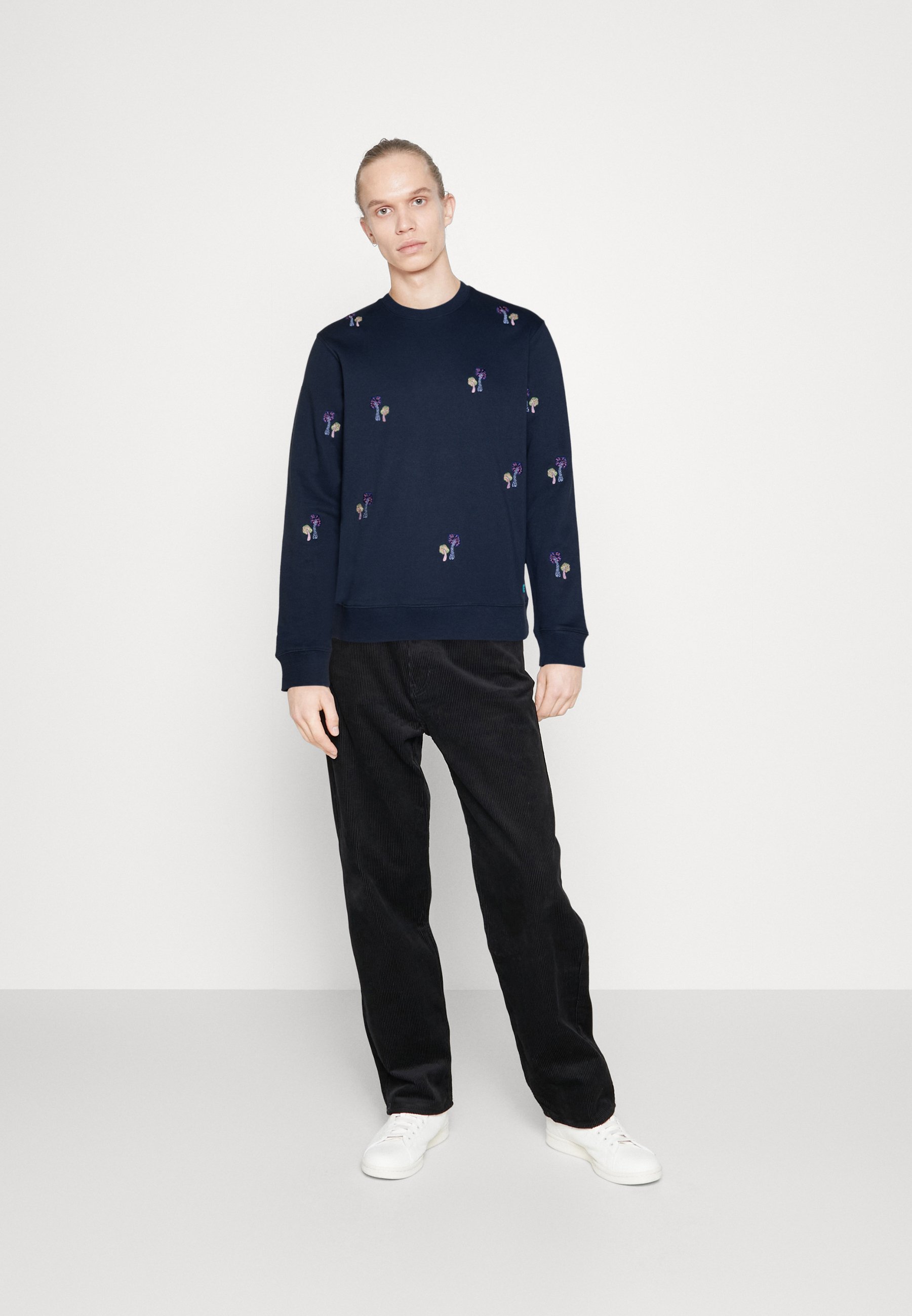 Scotch & Soda ALLOVER EMBROIDERED - Sweatshirt - steel/dark blue