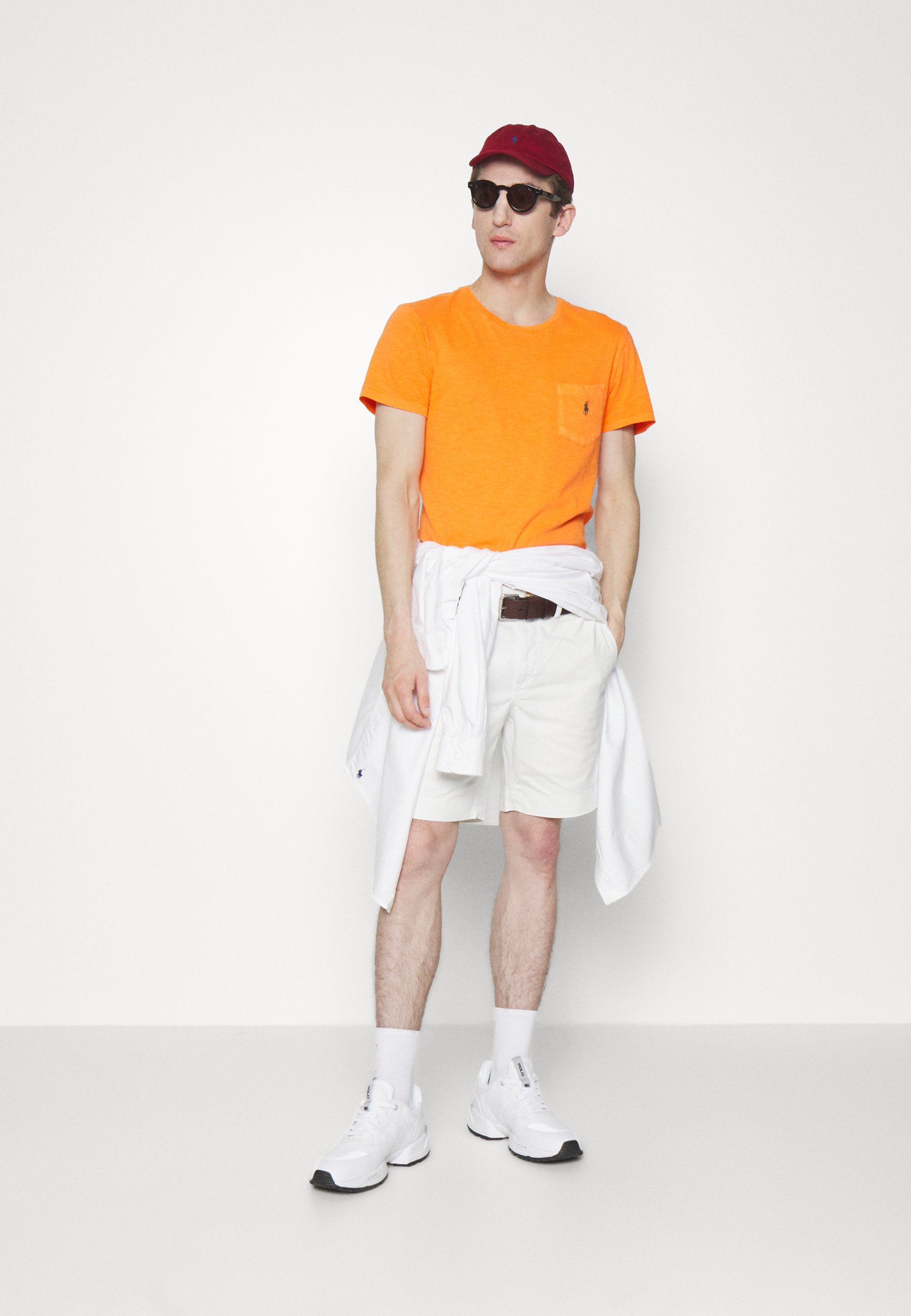 Polo Ralph Lauren CUSTOM SLIM FIT POCKET - Basic T-shirt - sailing orange/orange