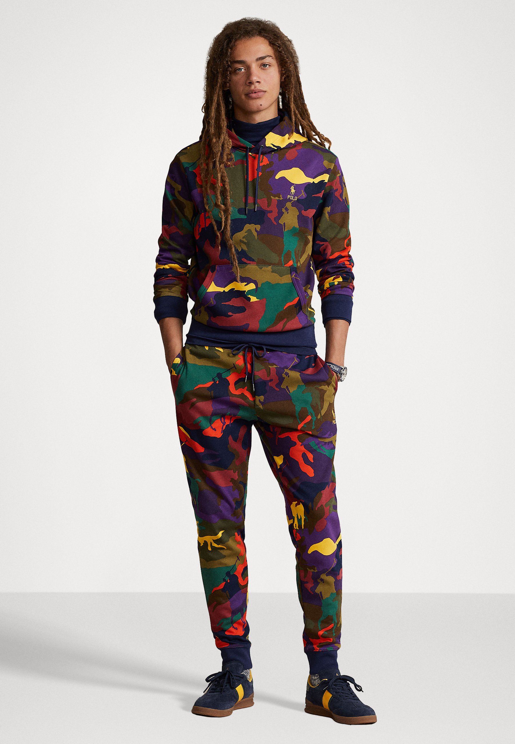 Polo Ralph Lauren HOOD LONG SLEEVE - Hoodie - town country player camo/multi-coloured