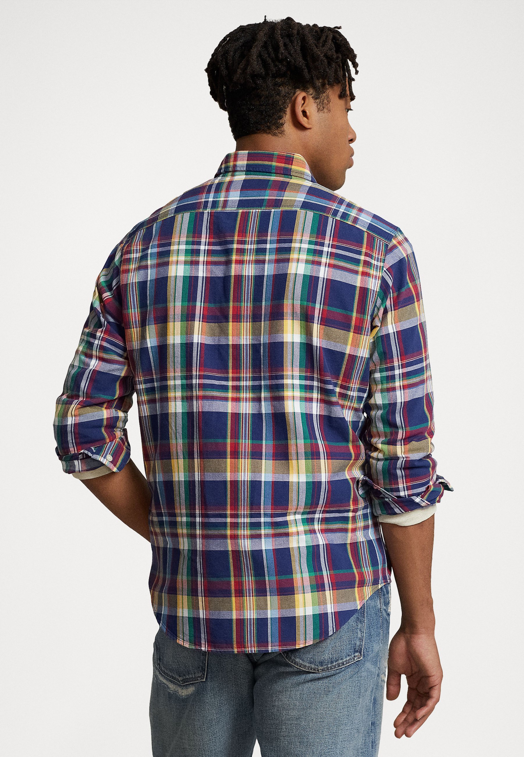 Polo Ralph Lauren LONG SLEEVE SPORT SHIRT - Shirt - navy/yellow multi/multi-coloured