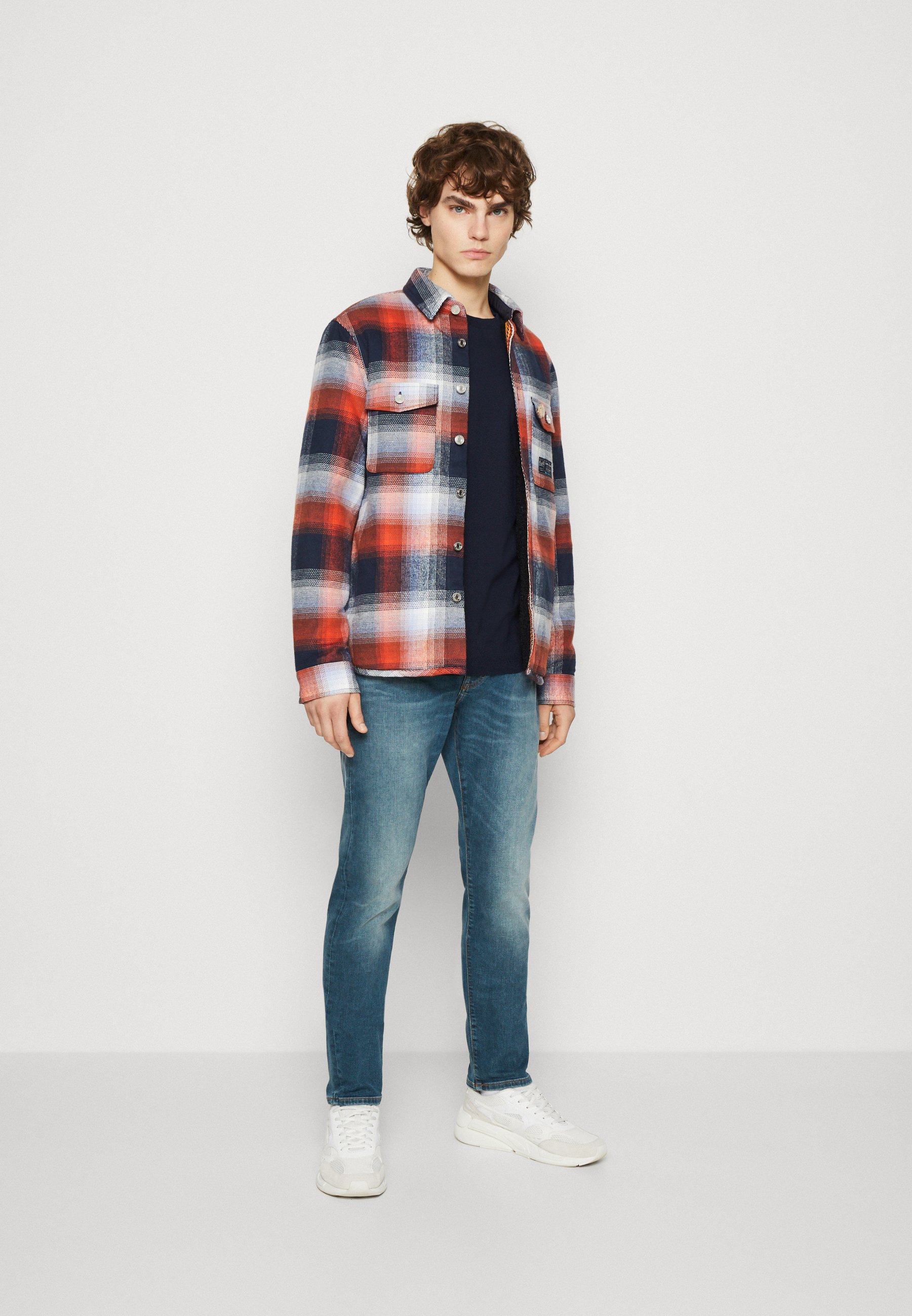 Scotch & Soda CHECKED OVERSHIRT - Light jacket - blue/red/blue