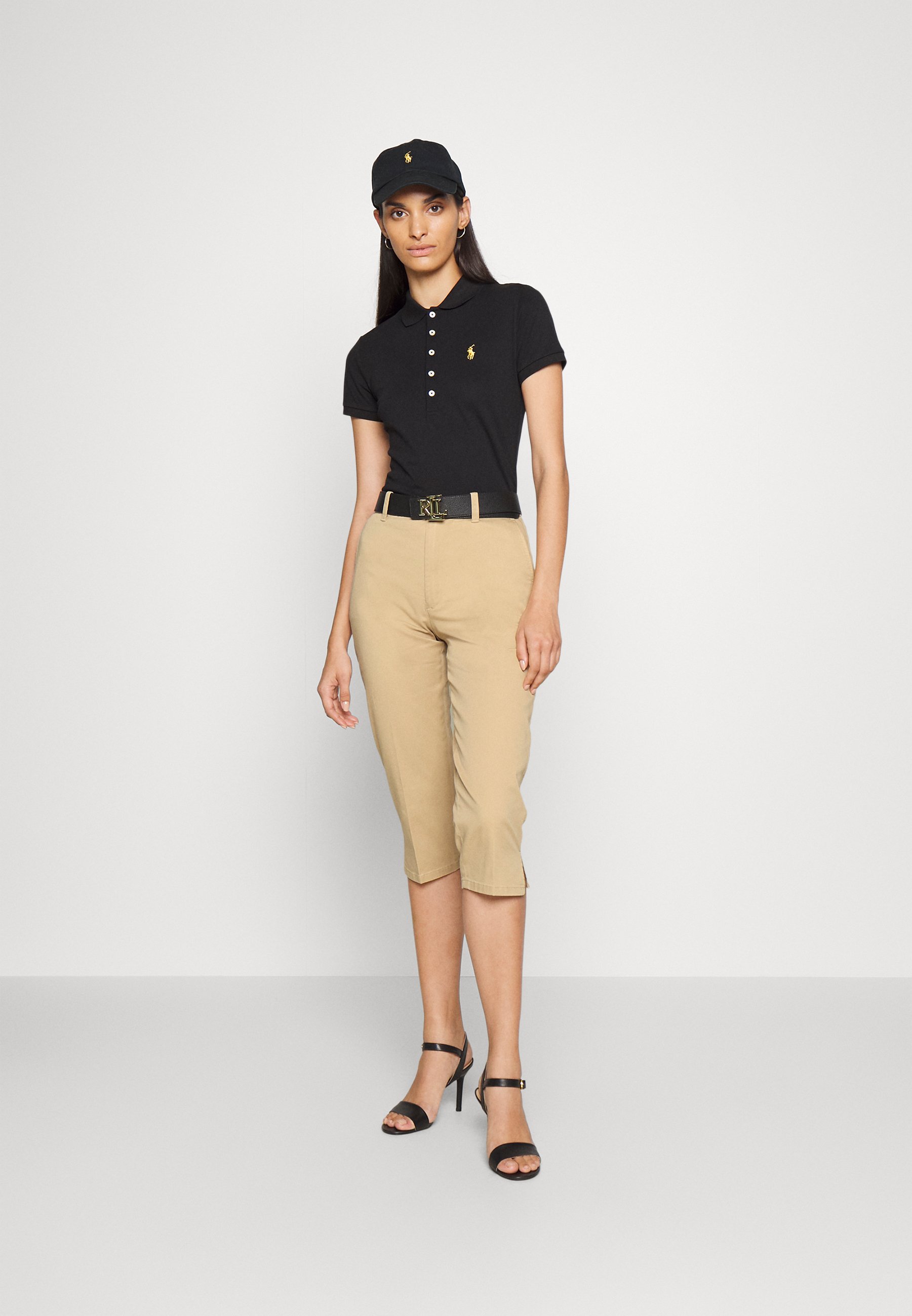 Polo Ralph Lauren CROPPED FLAT FRONT - Trousers - vintage khaki/dark blue