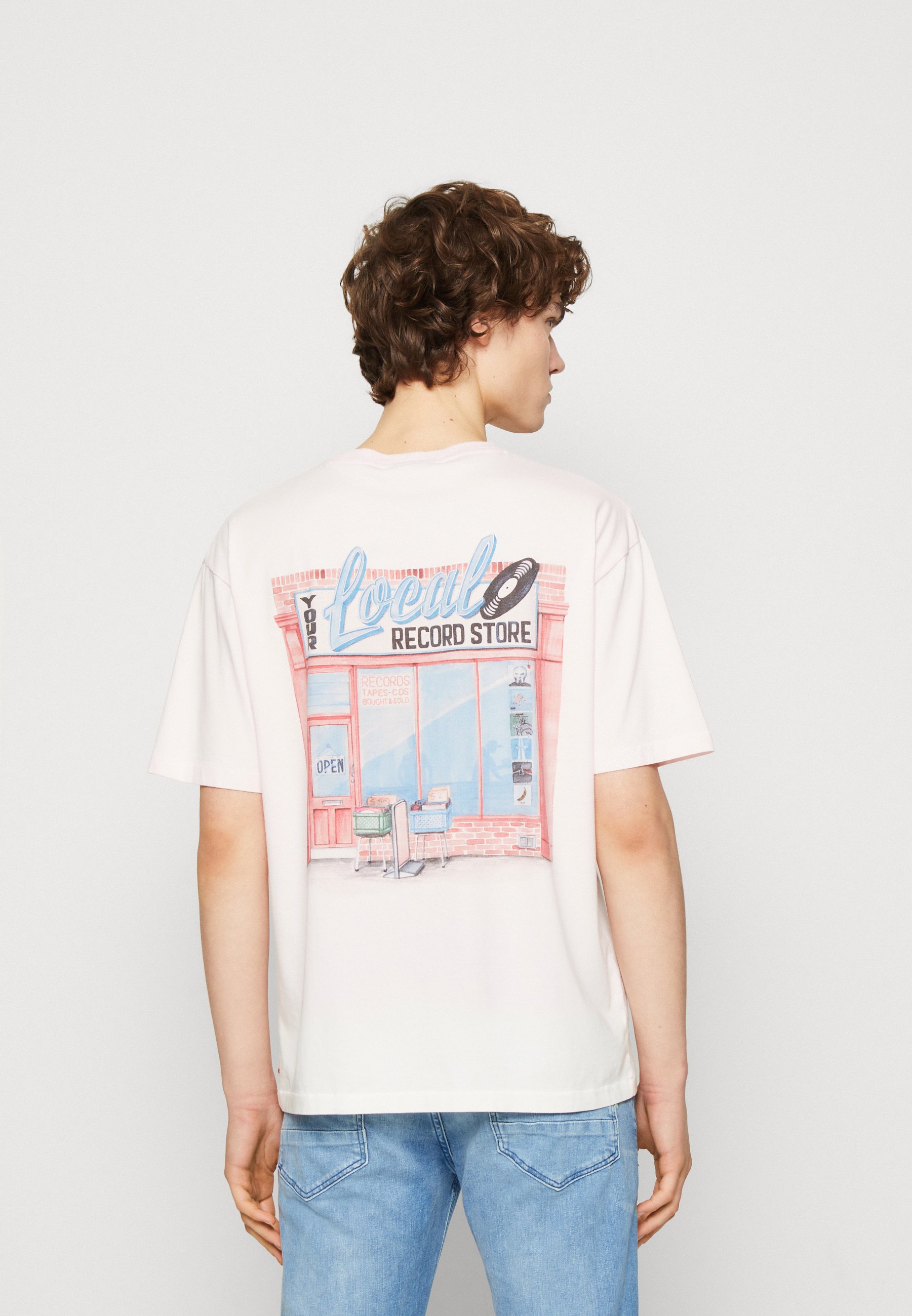 Scotch & Soda RECORD STORE ARTWORK - Print T-shirt - light pink