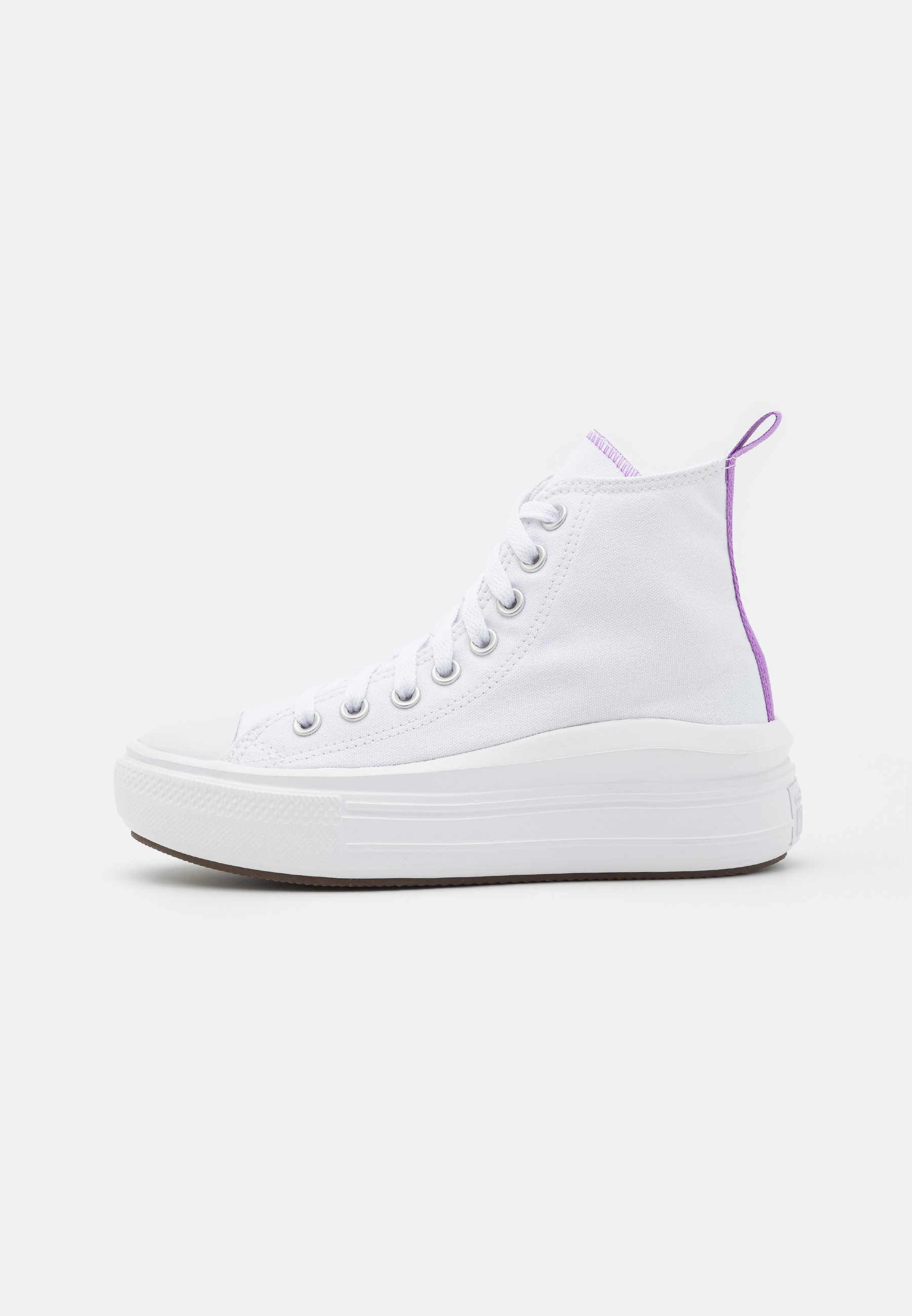 Converse CHUCK TAYLOR ALL STAR MOVE PLATFORM UNISEX - High-top trainers - white/pixel purple/white