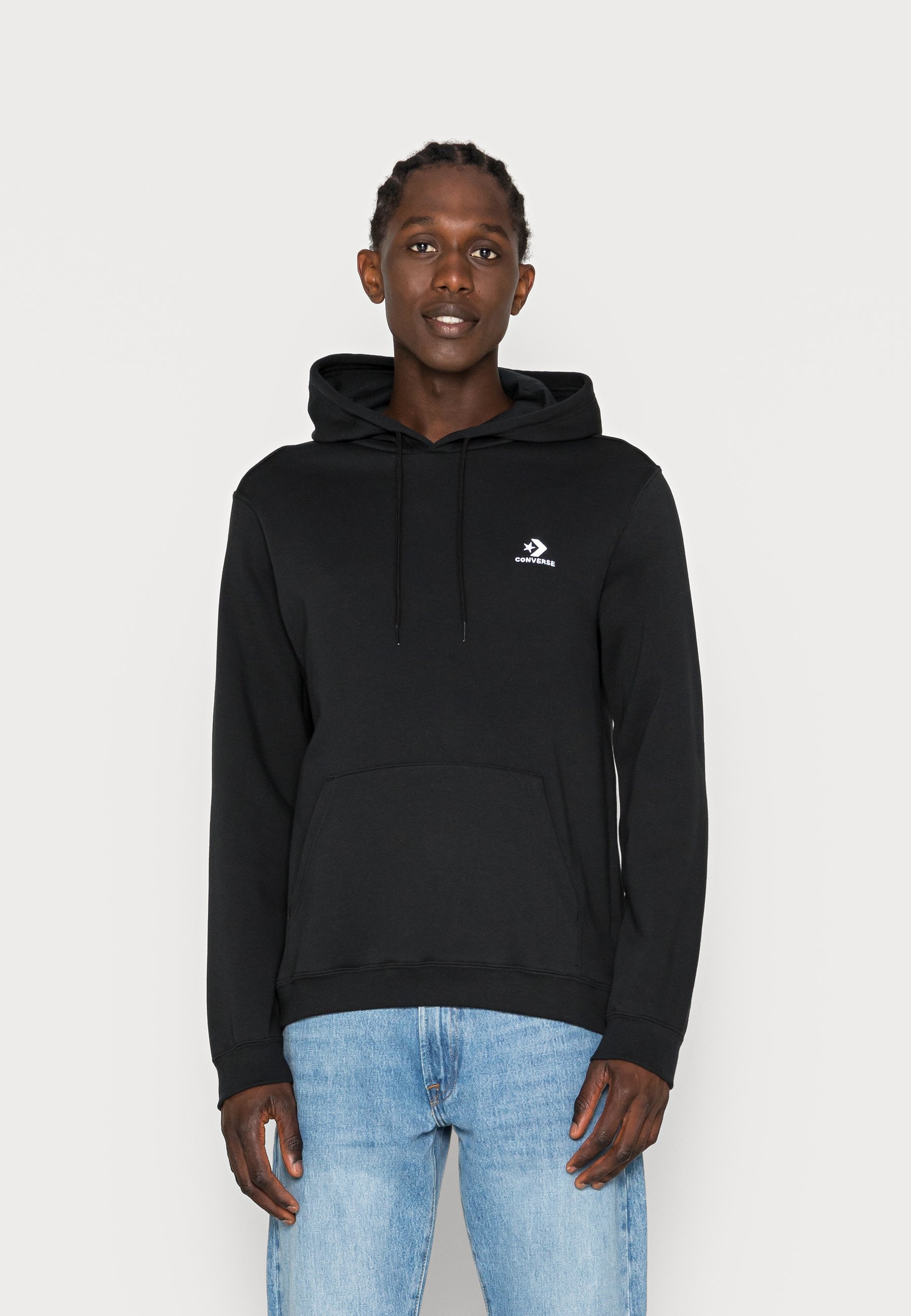 Converse EMBROIDERED STAR CHEVRON BRUSHED BACK HOODIE UNISEX - Hoodie - black