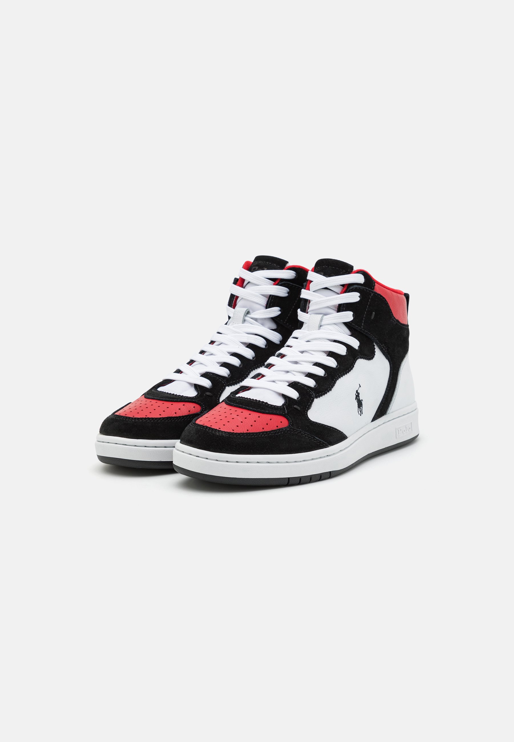 Polo Ralph Lauren UNISEX - High-top trainers - black/red/white/black