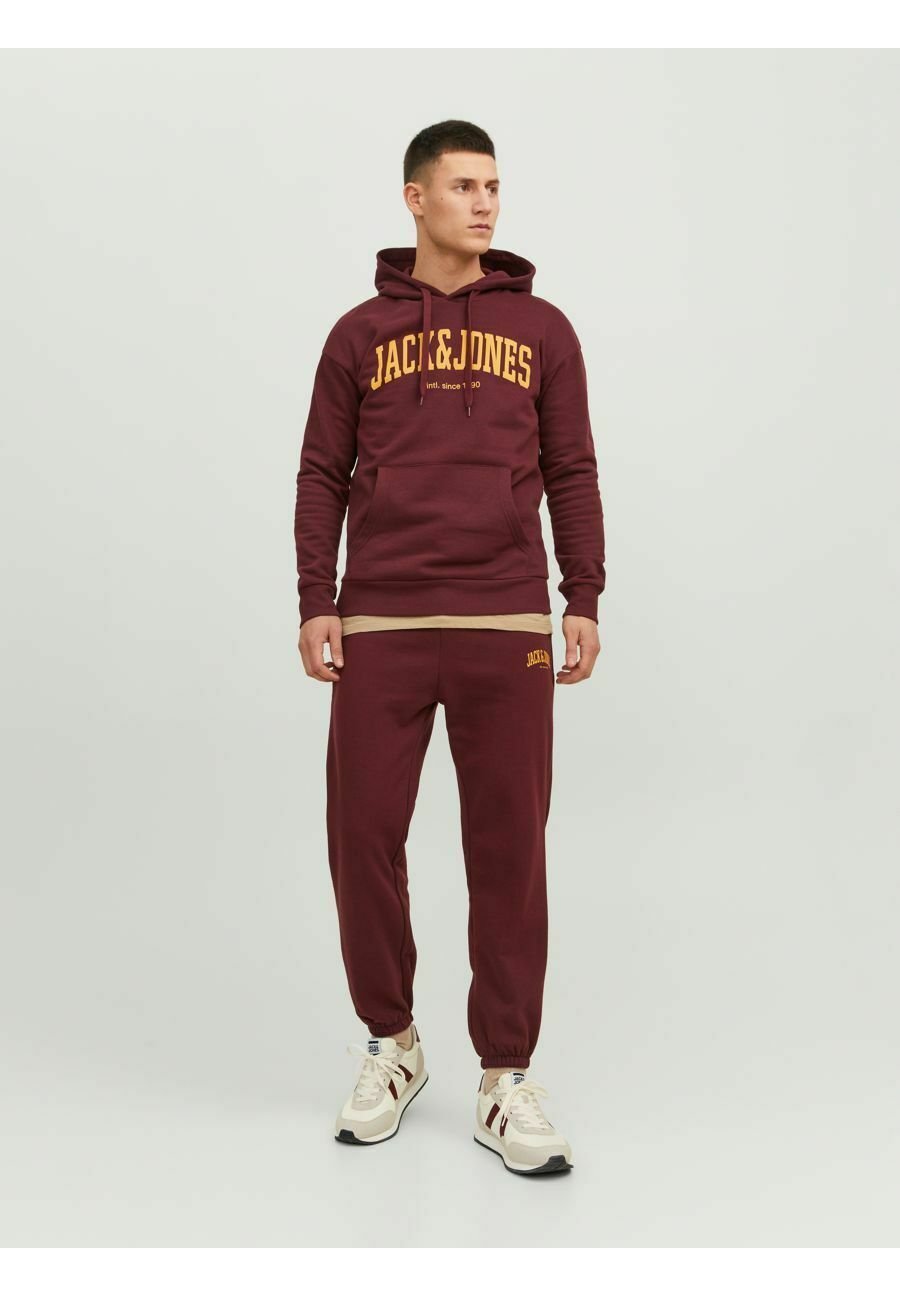 Jack &Jones JPSTKANE JOSH - Tracksuit bottoms - port royale/mottled dark red