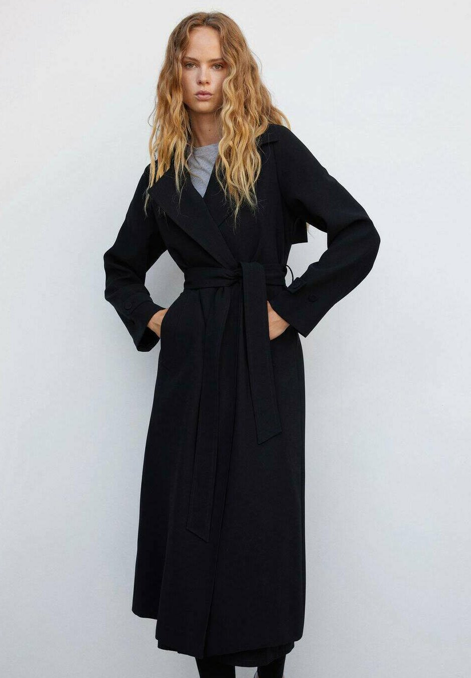 Mango GEISHA - Trenchcoat - schwarz/black