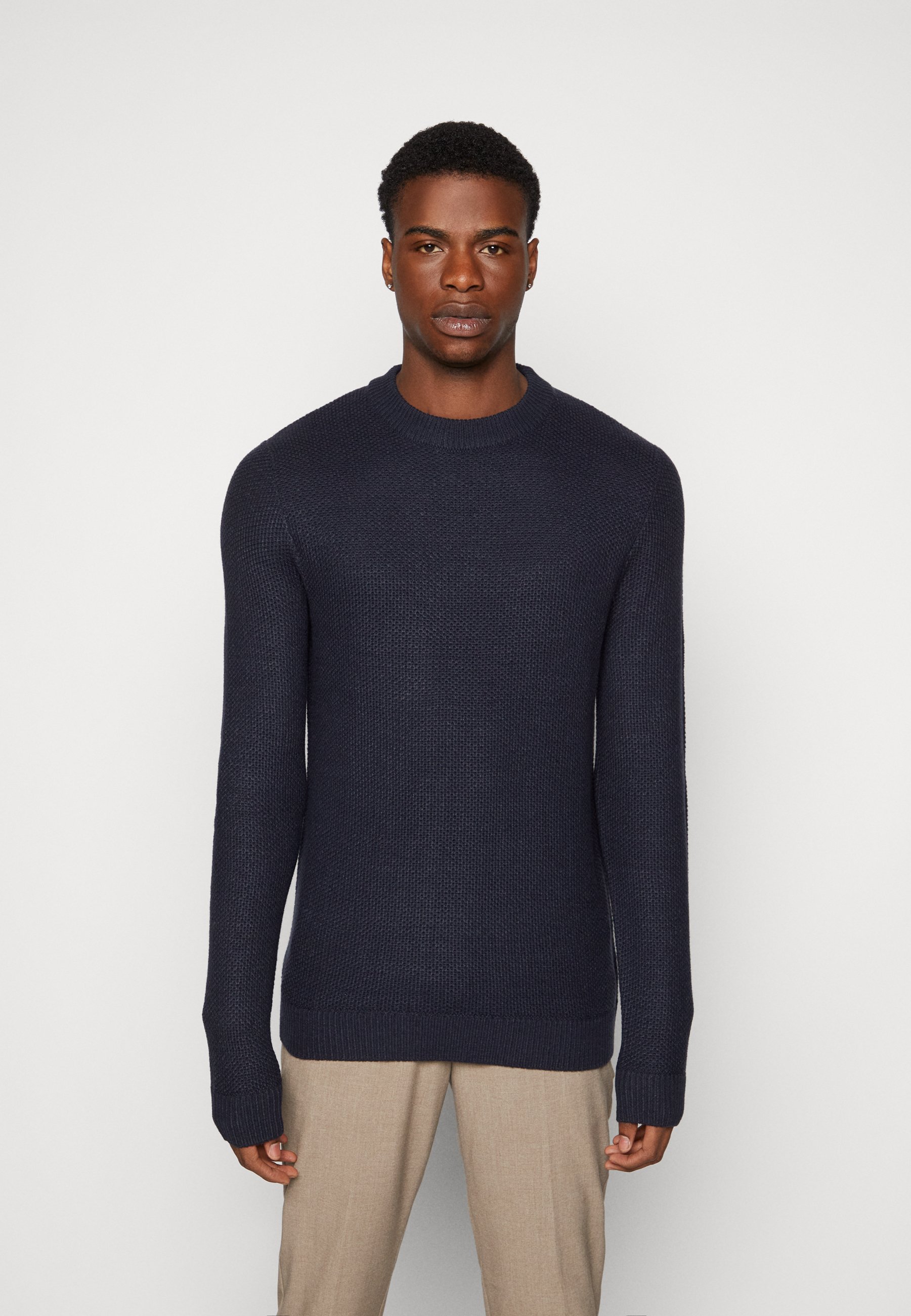 Jack &Jones JORBLAKE CREW NECK - Jumper - navy blazer/dark blue