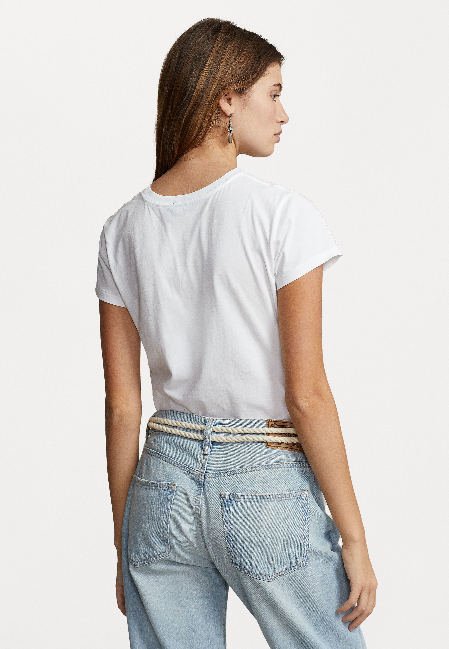 Polo Ralph Lauren AIRBRUSH TEE SHORT SLEEVE - Print T-shirt - white