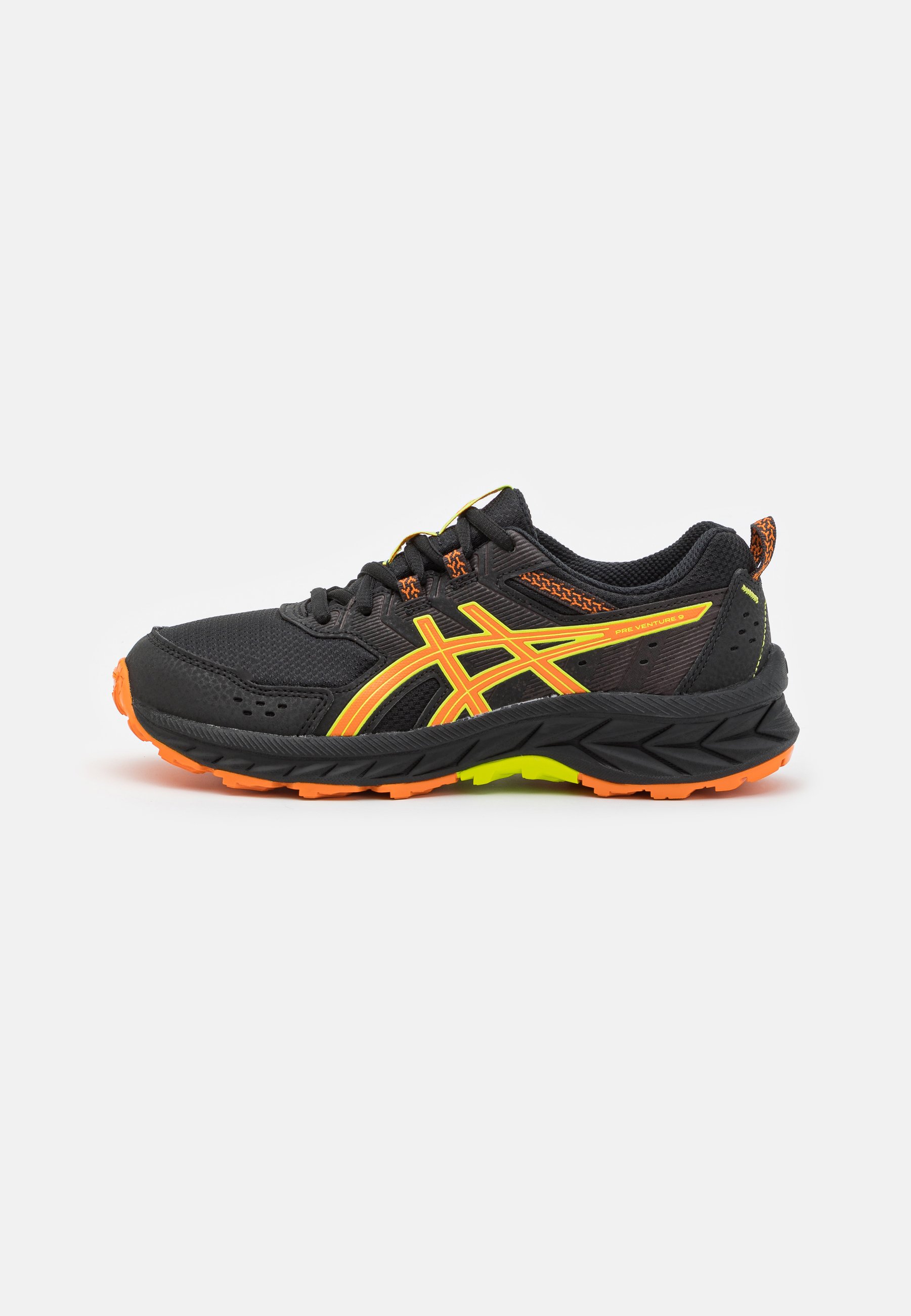 ASICS PRE VENTURE 9 UNISEX - Trail running shoes - black/bright orange/black