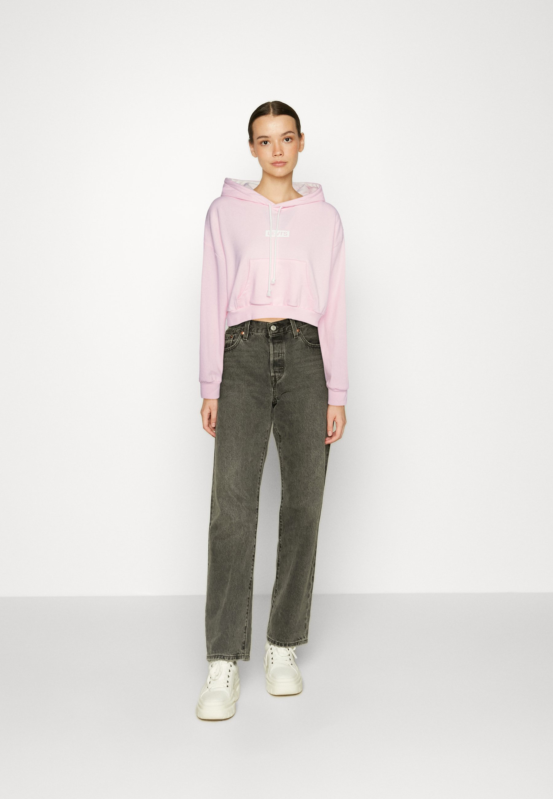 Levi's® GRAPHIC LAUNDRY HOODIE - Sweatshirt - dutch pink/sugar swizzle/pink