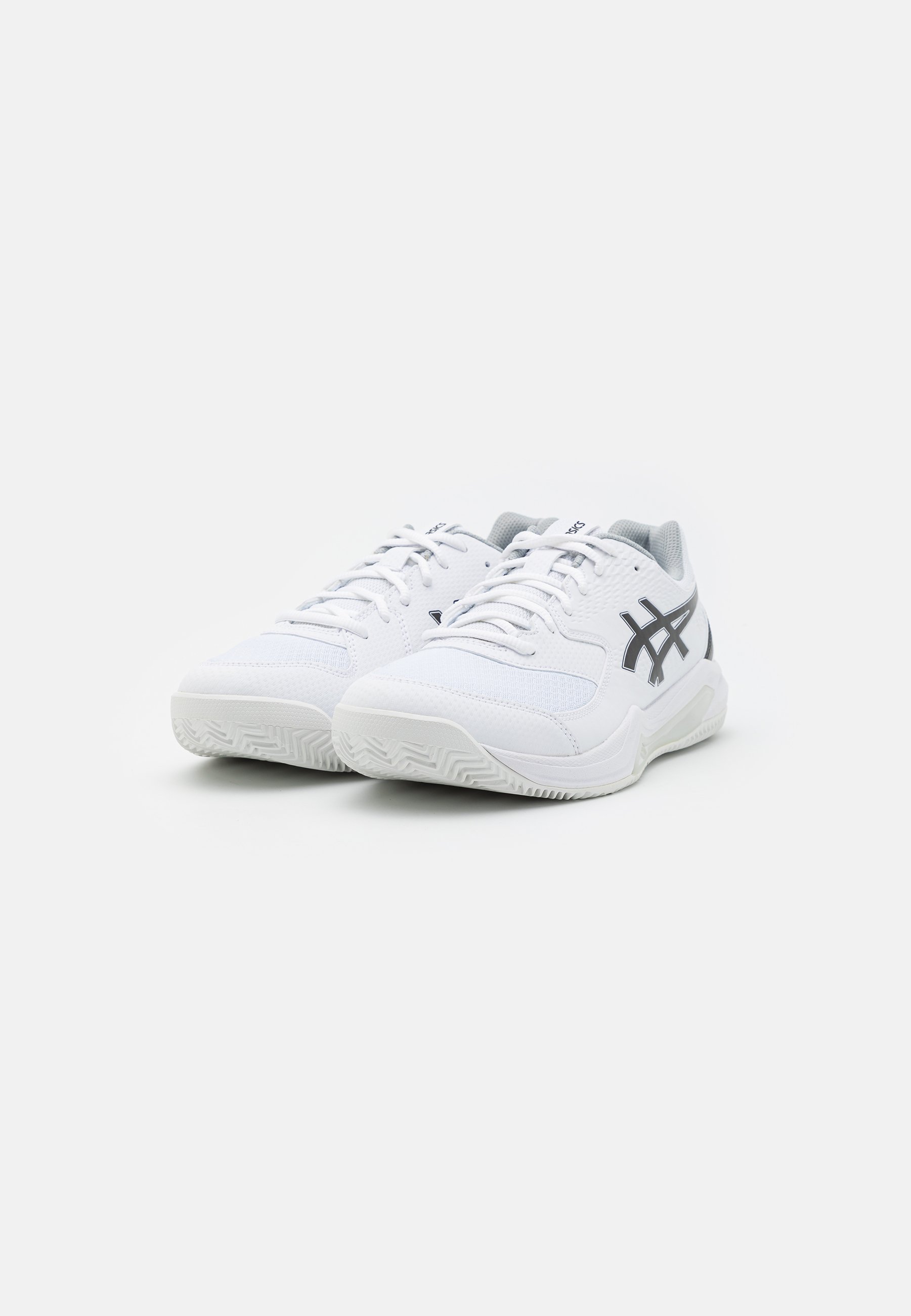 ASICS GEL-DEDICATE 8 CLAY - Clay court tennis shoes - white/black/white