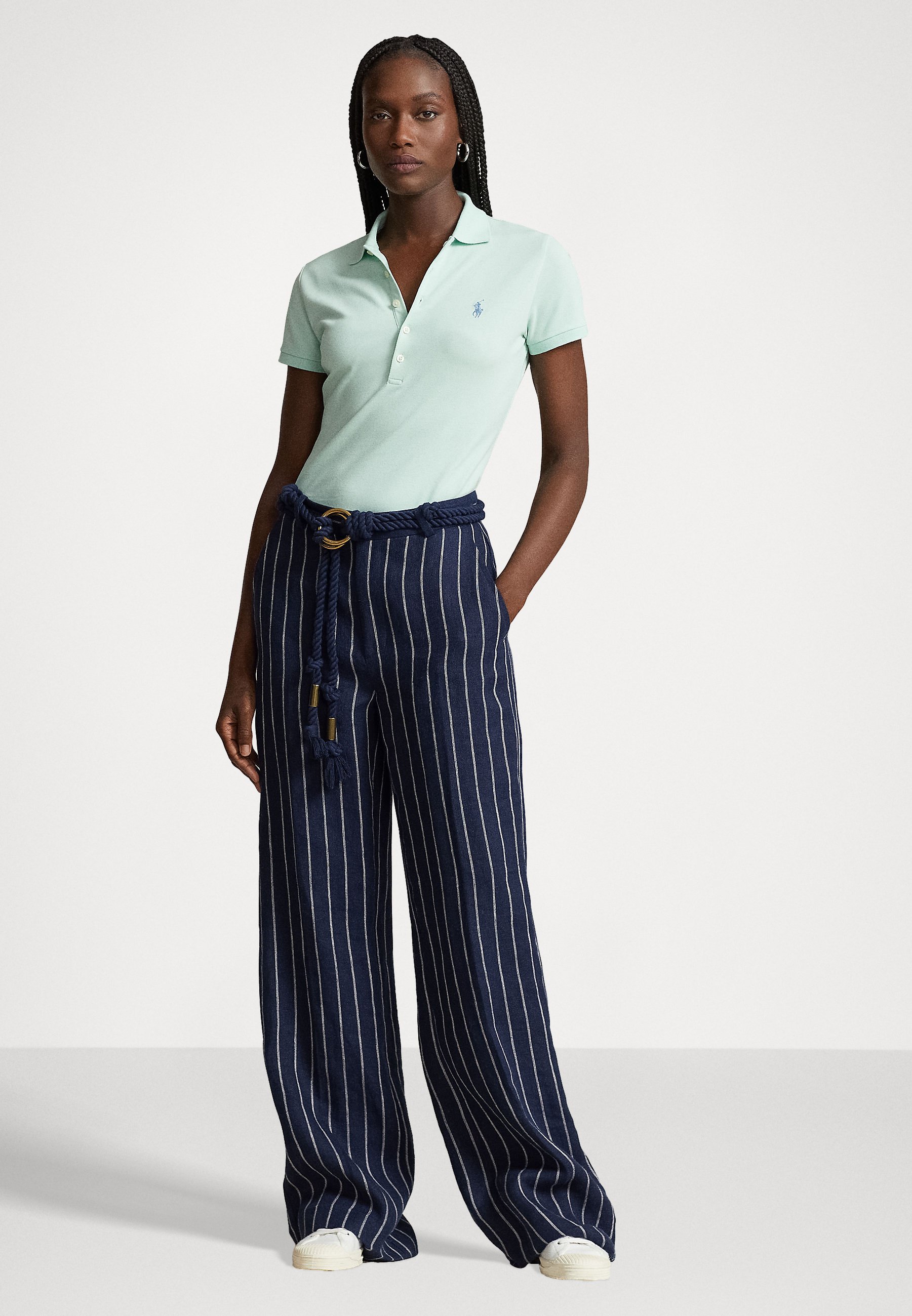 Polo Ralph Lauren JULIE SLIM SHORT SLEEVE - Polo shirt - april green/evergreen