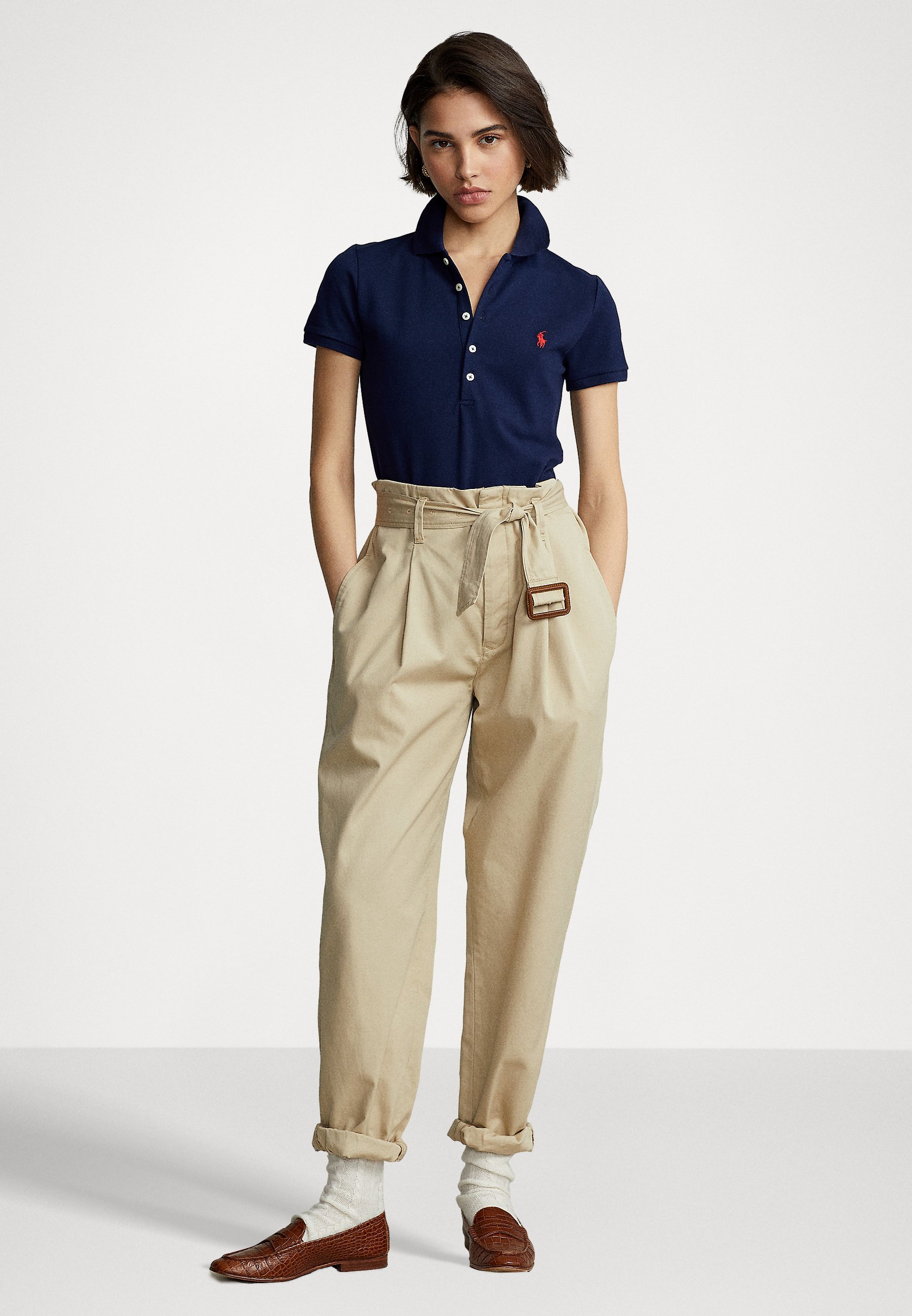 Polo Ralph Lauren JULIE SLIM SHORT SLEEVE - Polo shirt - newport navy/dark blue