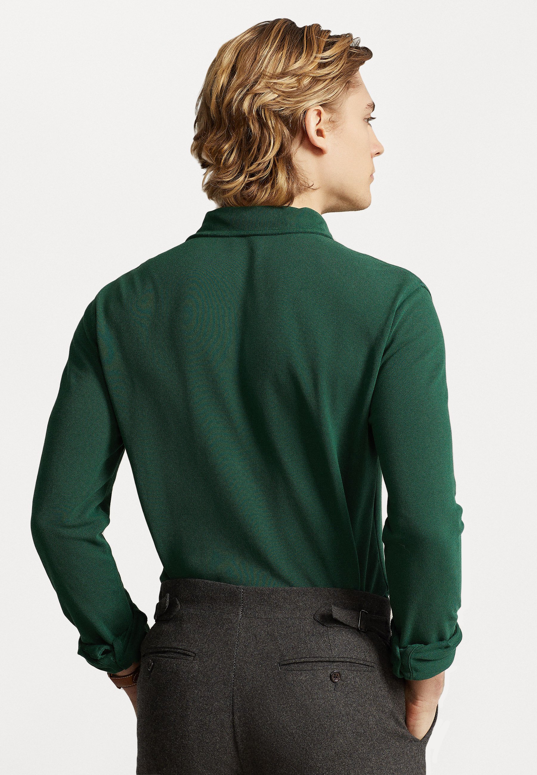 Polo Ralph Lauren LONG SLEEVE - Polo shirt - northwest pine/dark green