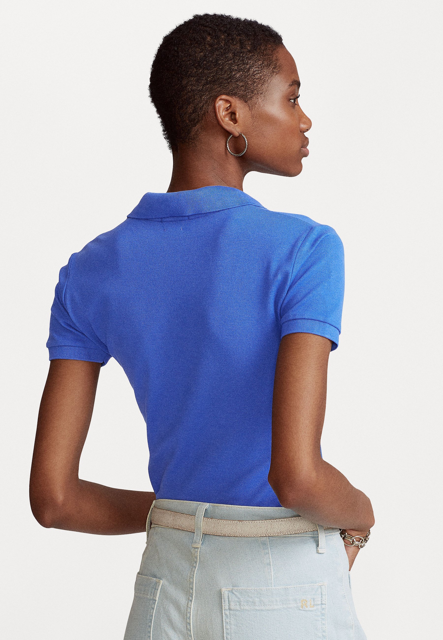 Polo Ralph Lauren JULIE SLIM SHORT SLEEVE - Polo shirt - new iris blue/blue