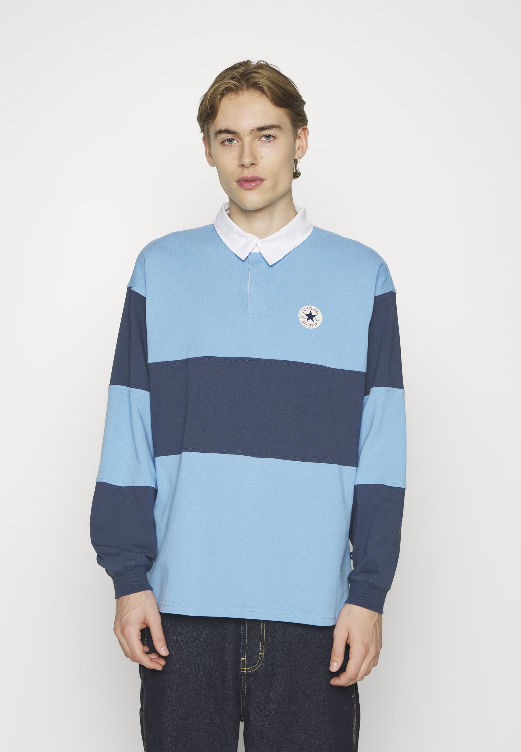 Converse ALL STAR LONG SLEEVE RUGBY - Long sleeved top - converse navy/converse lt blue/blue