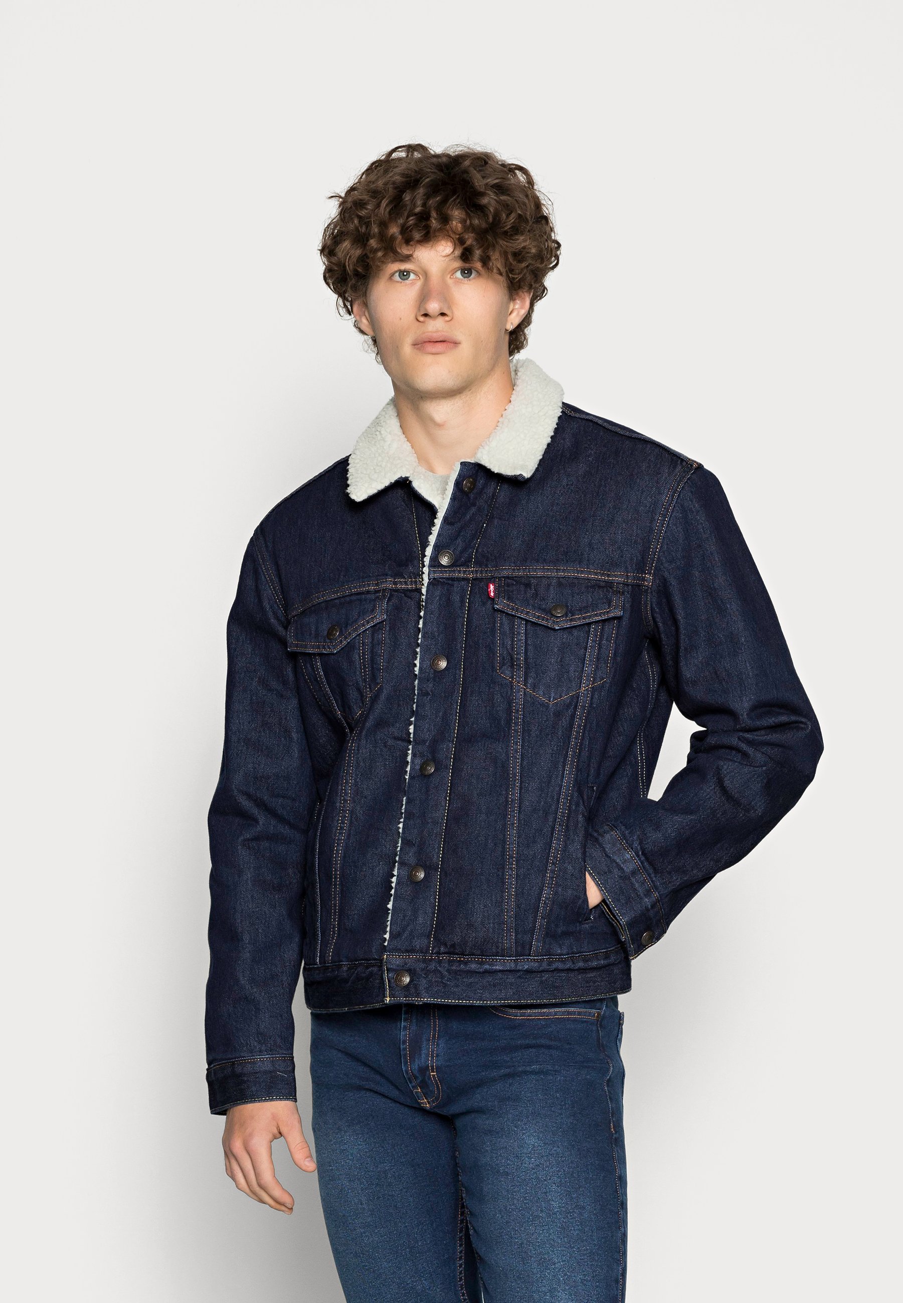 Levi's® TYPE TRUCKER - Light jacket - rockridge/dark-blue denim