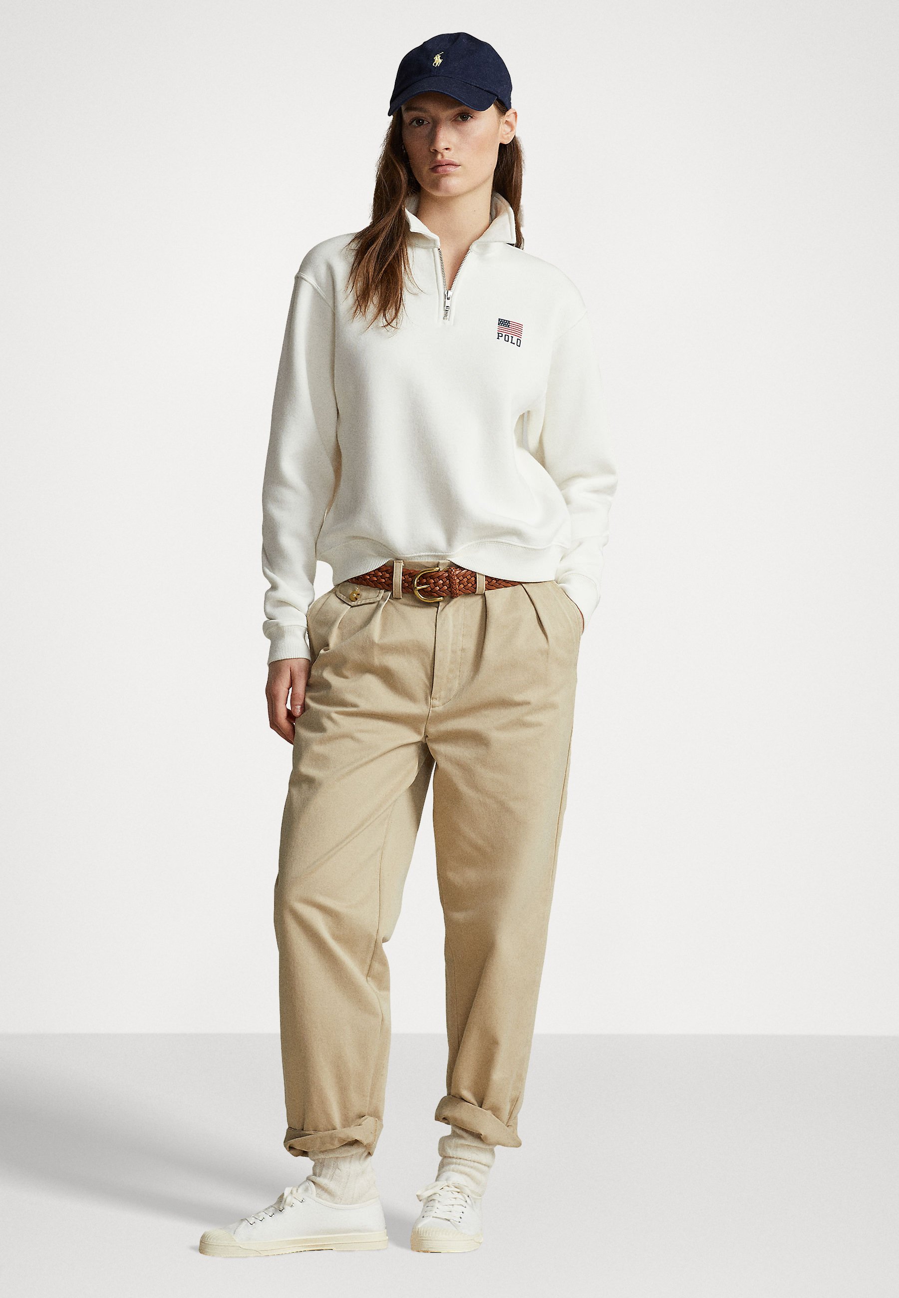 Polo Ralph Lauren LONG SLEEVE - Sweatshirt - nevis/off-white