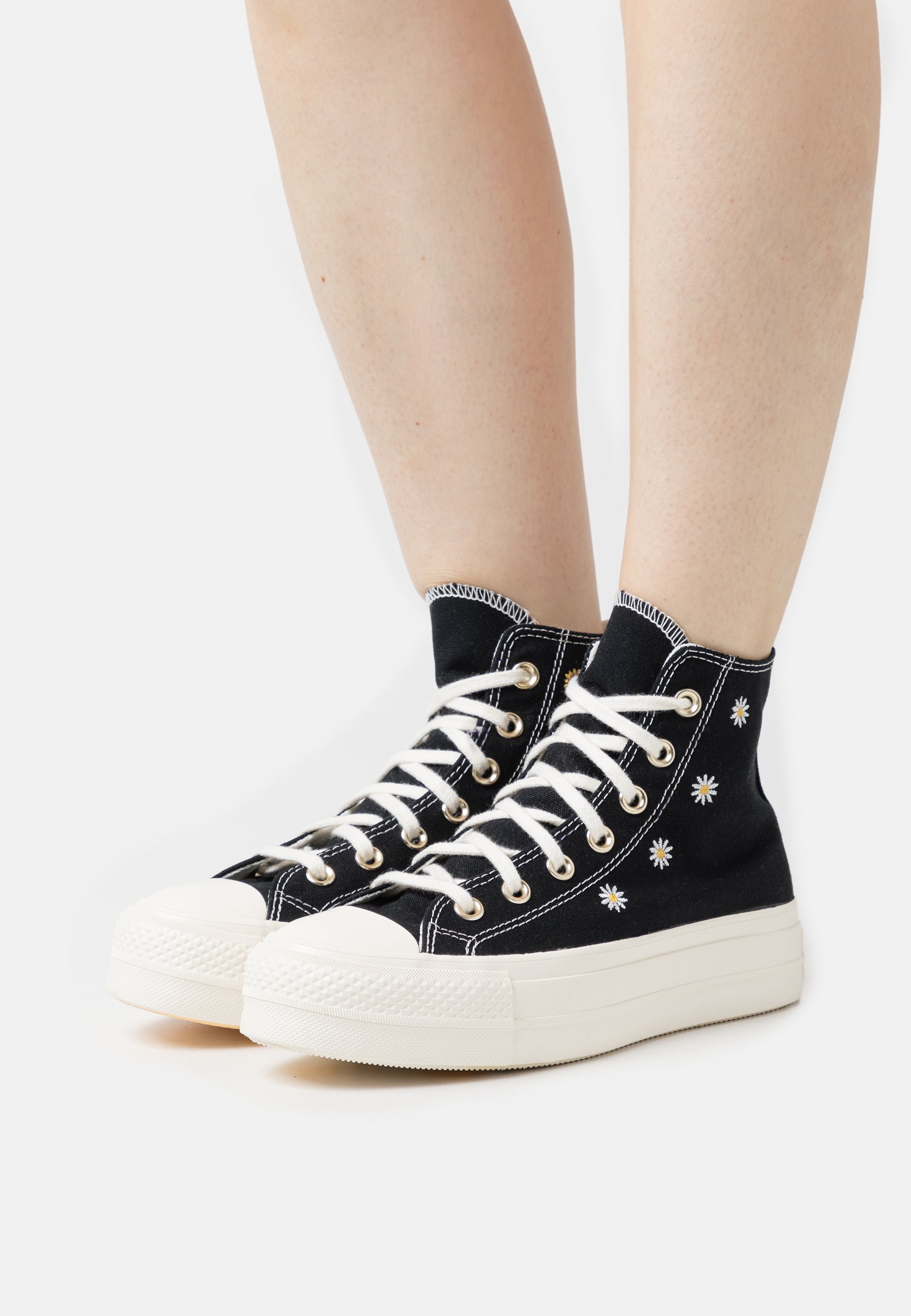 Converse CHUCK TAYLOR ALL STAR LIFT - High-top trainers - black/egret/light gold/black