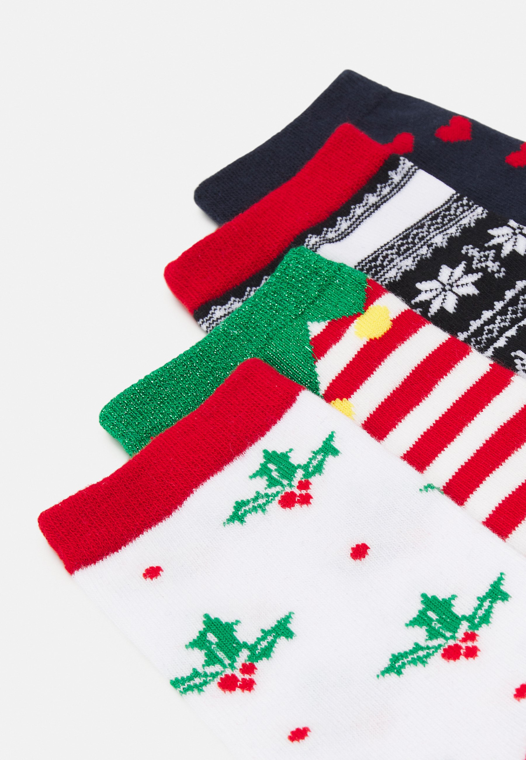 Vero Moda VMELF XMAS 4 PACK - Socks - black/snow/red/white