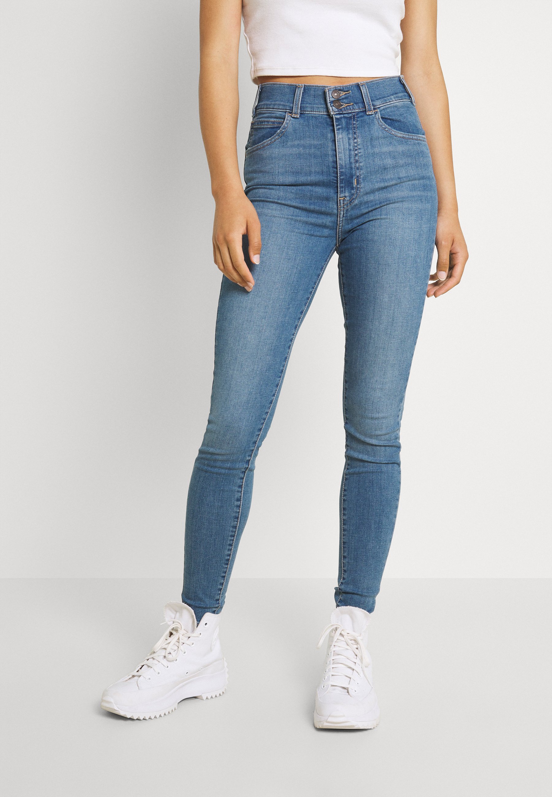 Levi's® MILE HIGH TAB - Jeans Skinny Fit - twice nice/stone blue denim