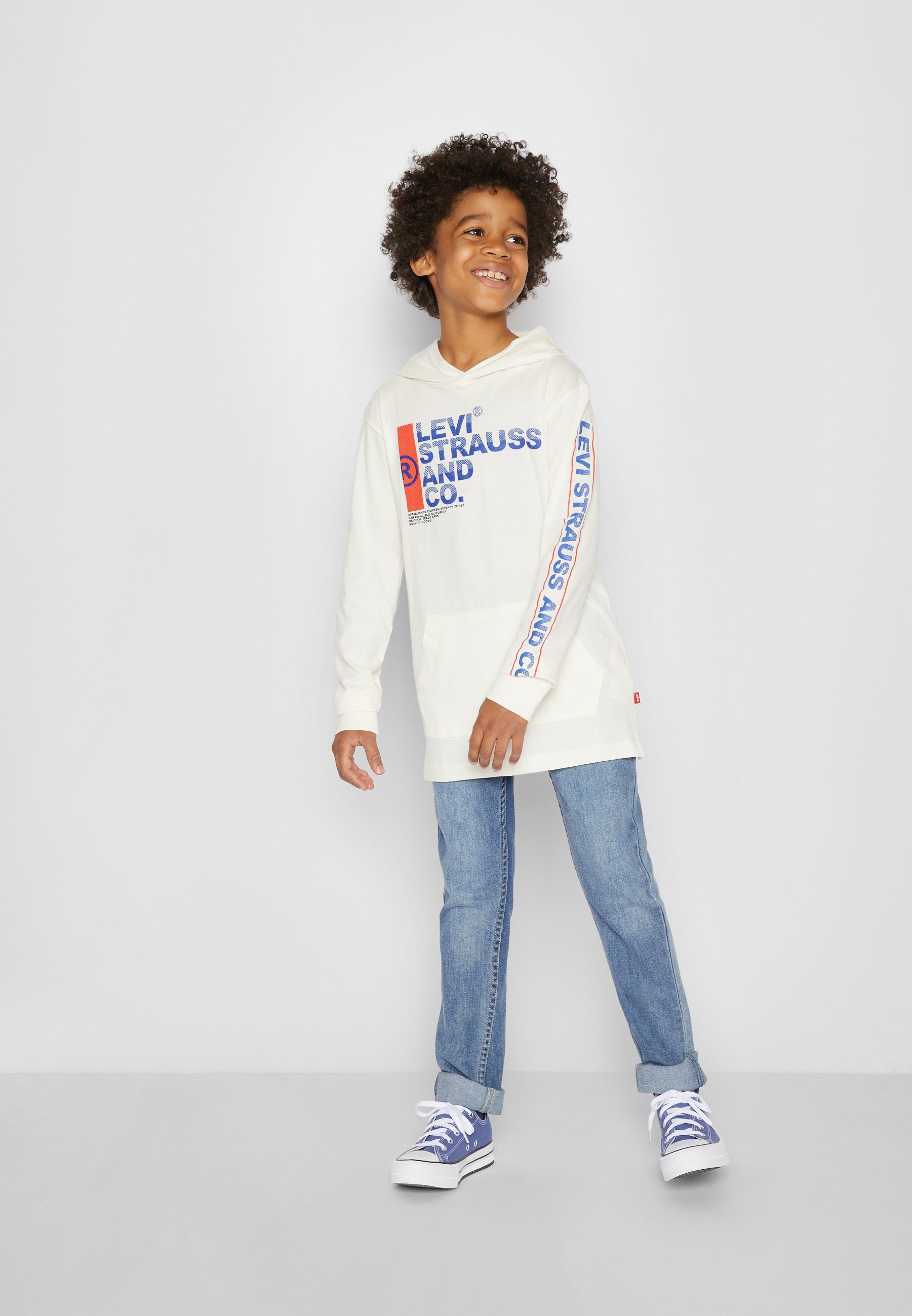 Levi's® LONG SLEEVE HOODED TEE  - Long sleeved top - egret/off-white