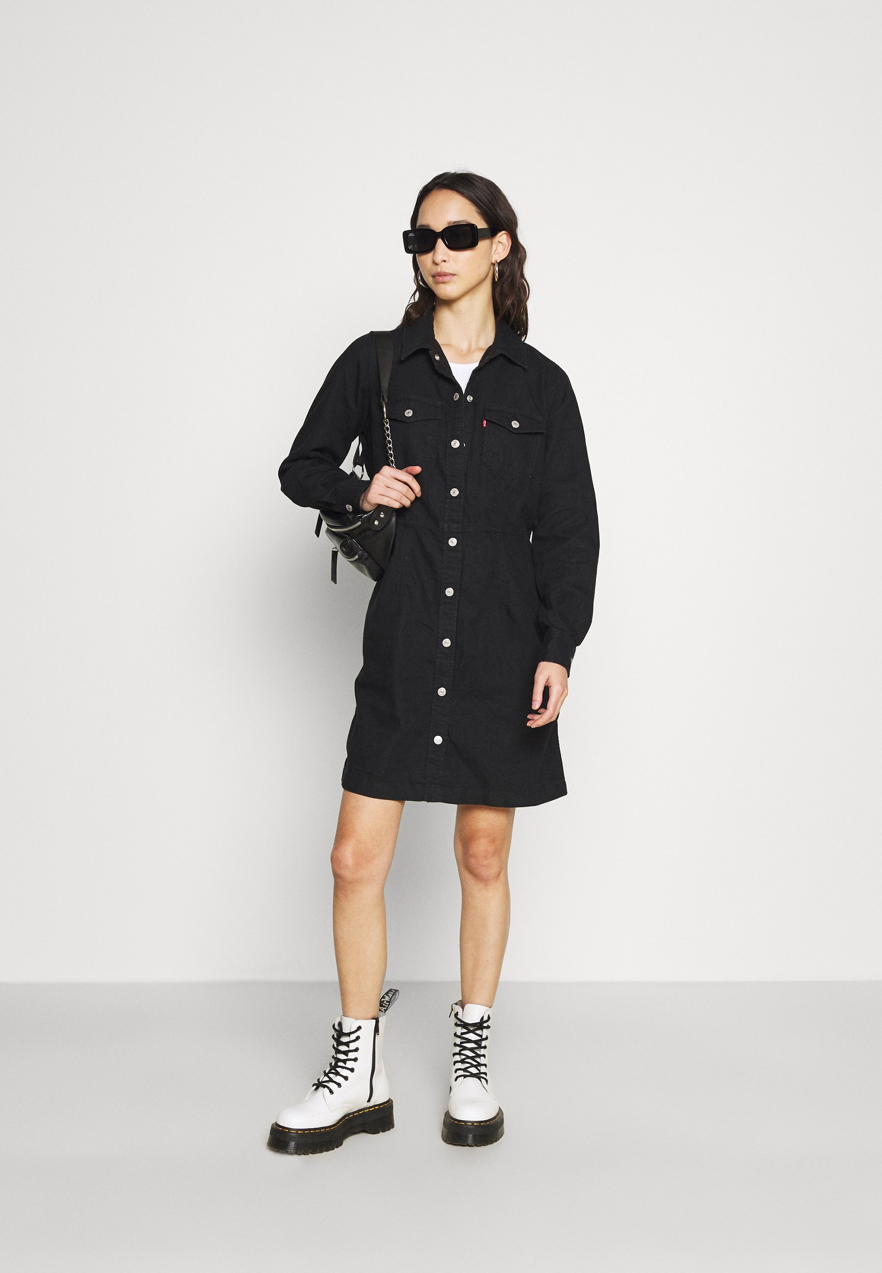 Levi's® ELLIE DRESS - Denim dress - black/black denim