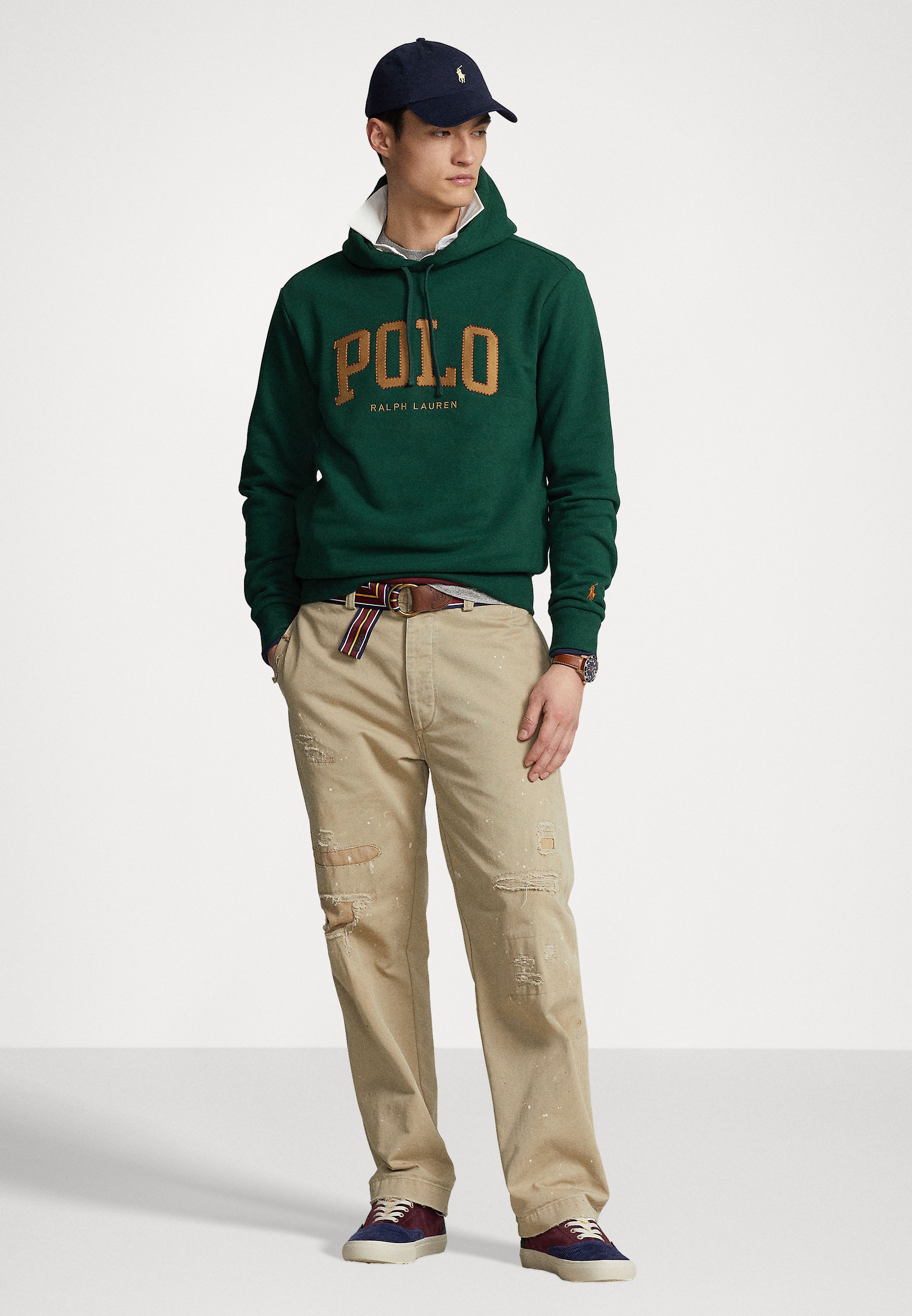 Polo Ralph Lauren HOOD LONG SLEEVE - Sweatshirt - hunt club green/green