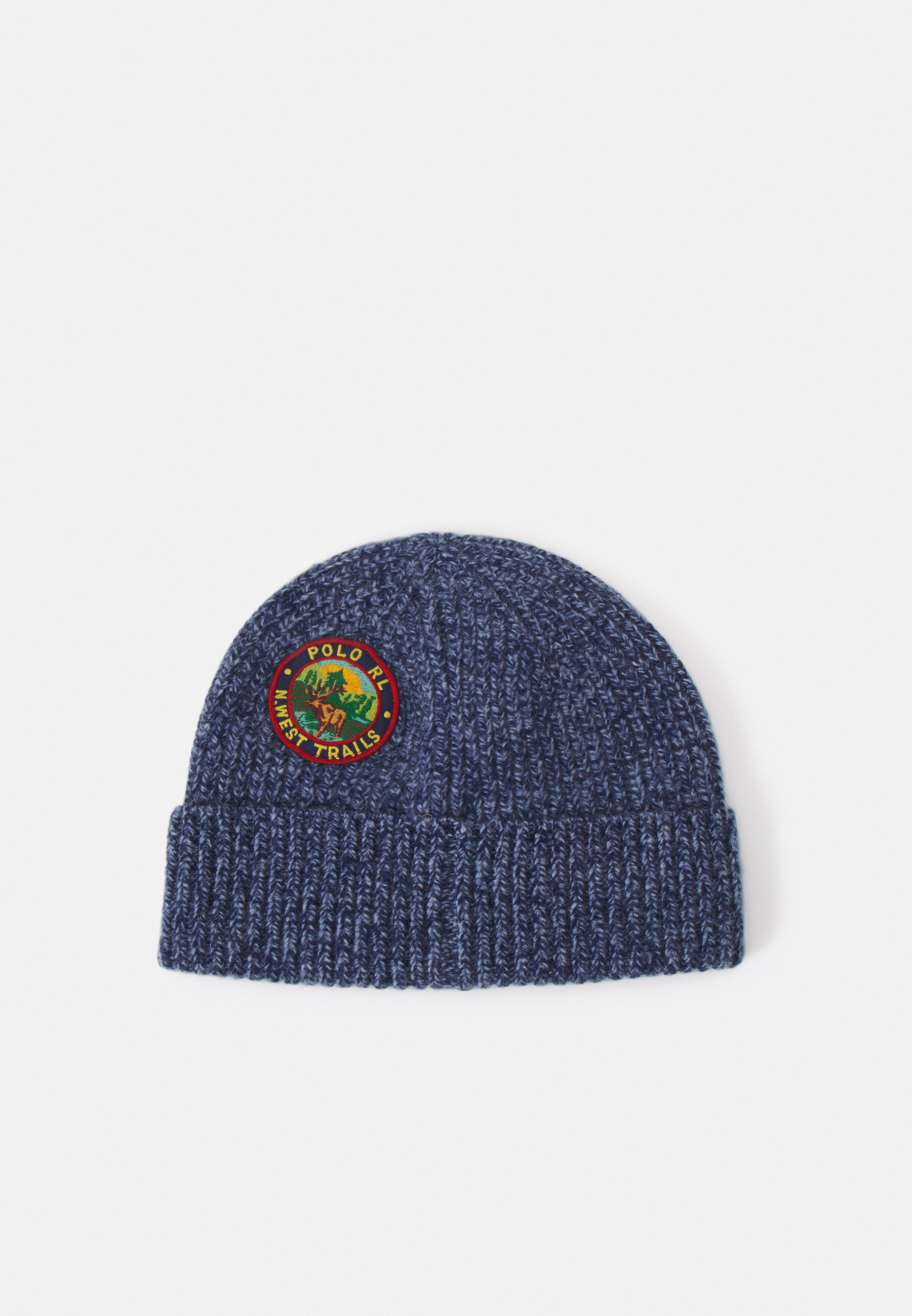 Polo Ralph Lauren PATCH HAT COLD WEATHER UNISEX - Beanie - navy marl/dark blue