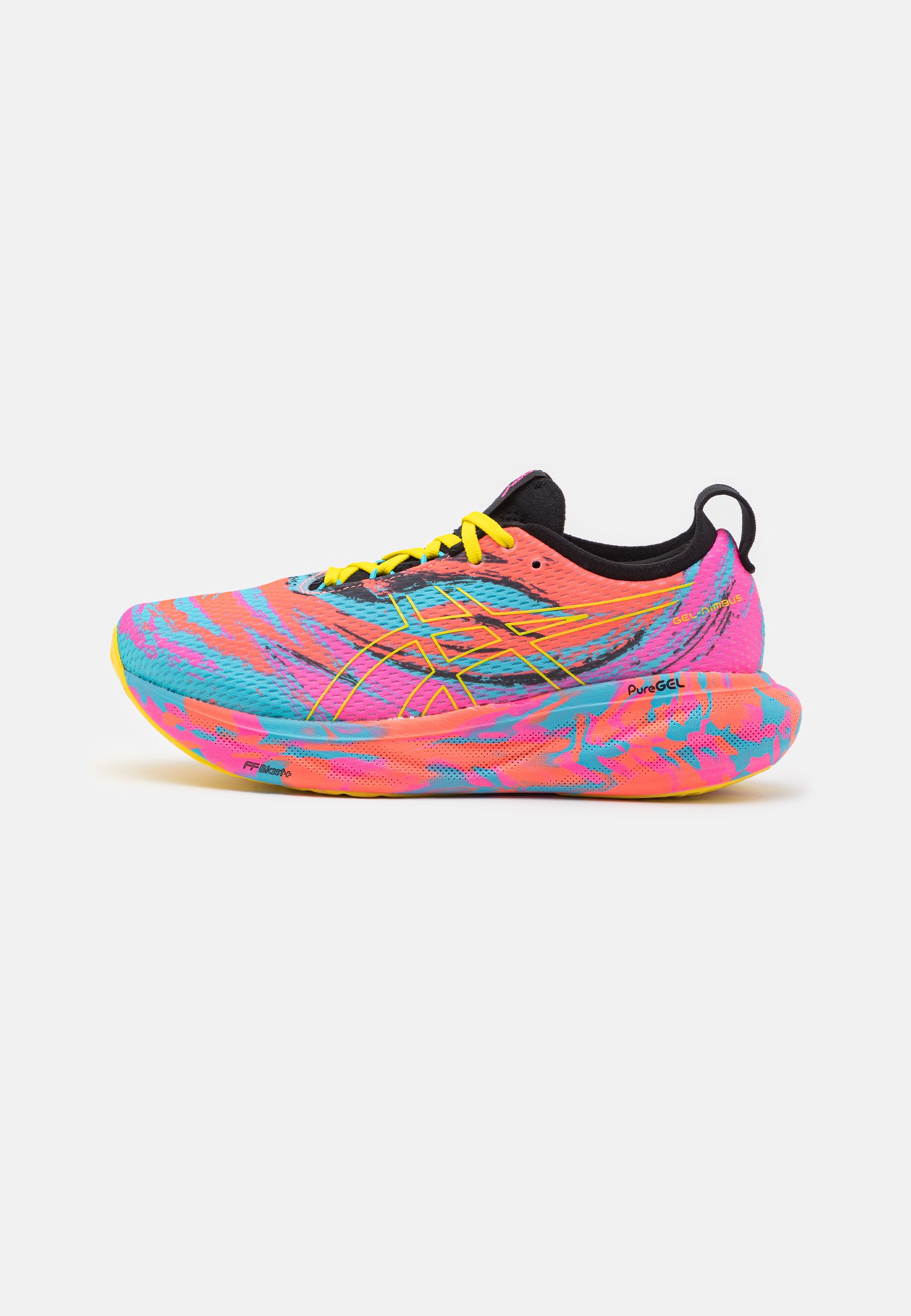 ASICS GEL-NIMBUS 25 COLOR INJECTION - Neutral running shoes - aquarium/vibrant yellow/blue