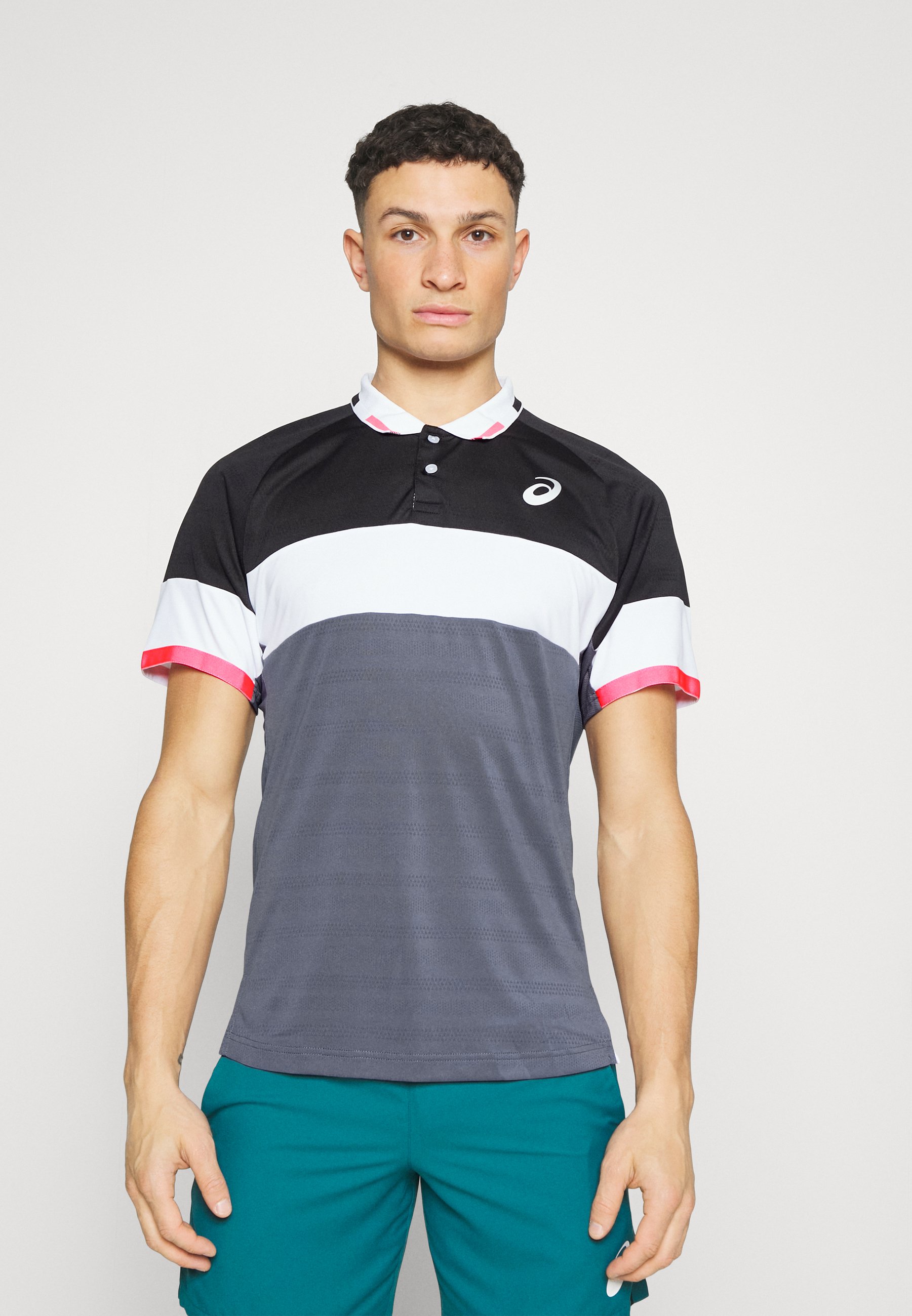 ASICS MEN MATCH - Polo shirt - performance black/carrier grey/black