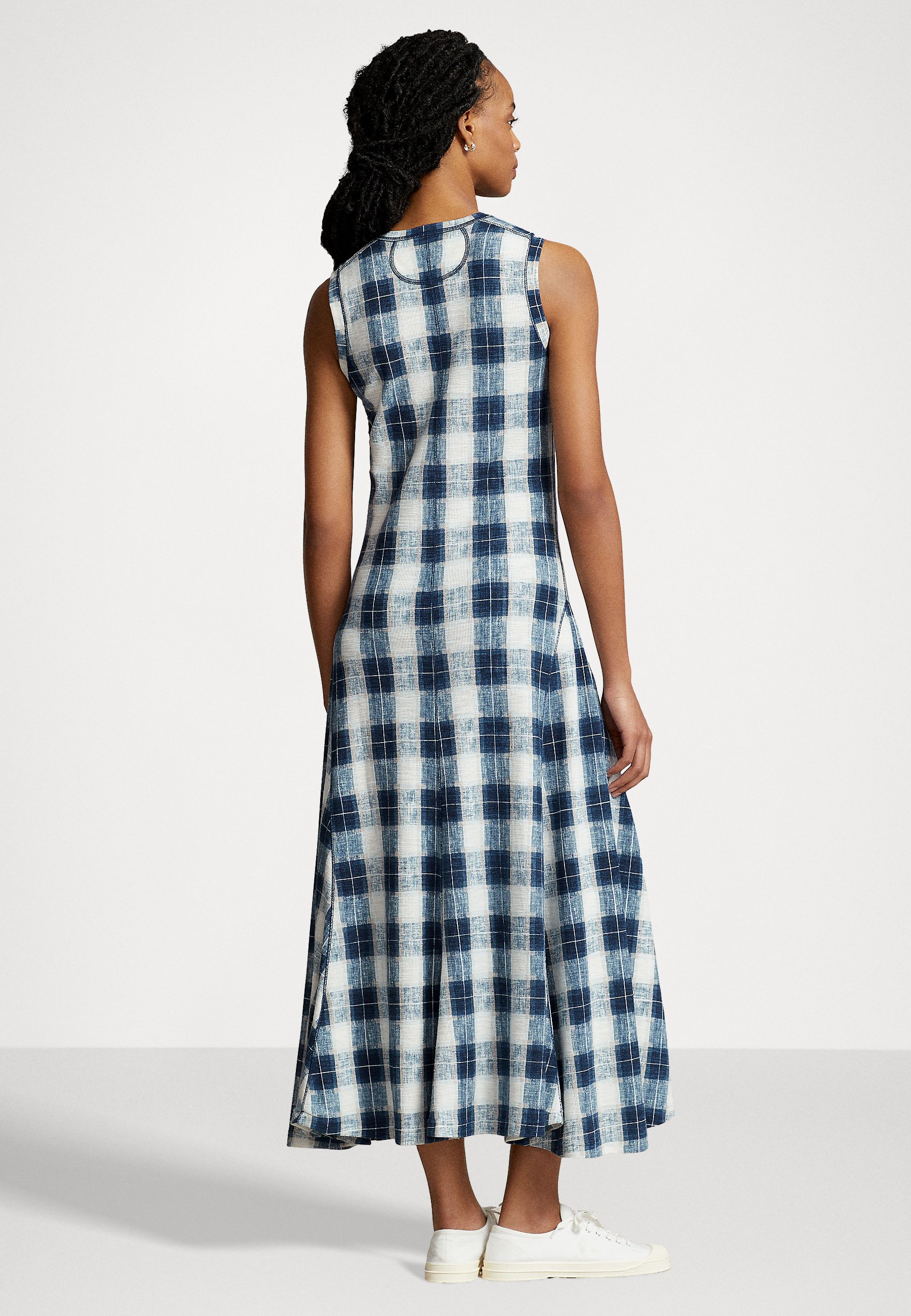 Polo Ralph Lauren PLD SL ROWIE-SLEEVELESS-DAY DRESS - Day dress - navy plaid/blue denim