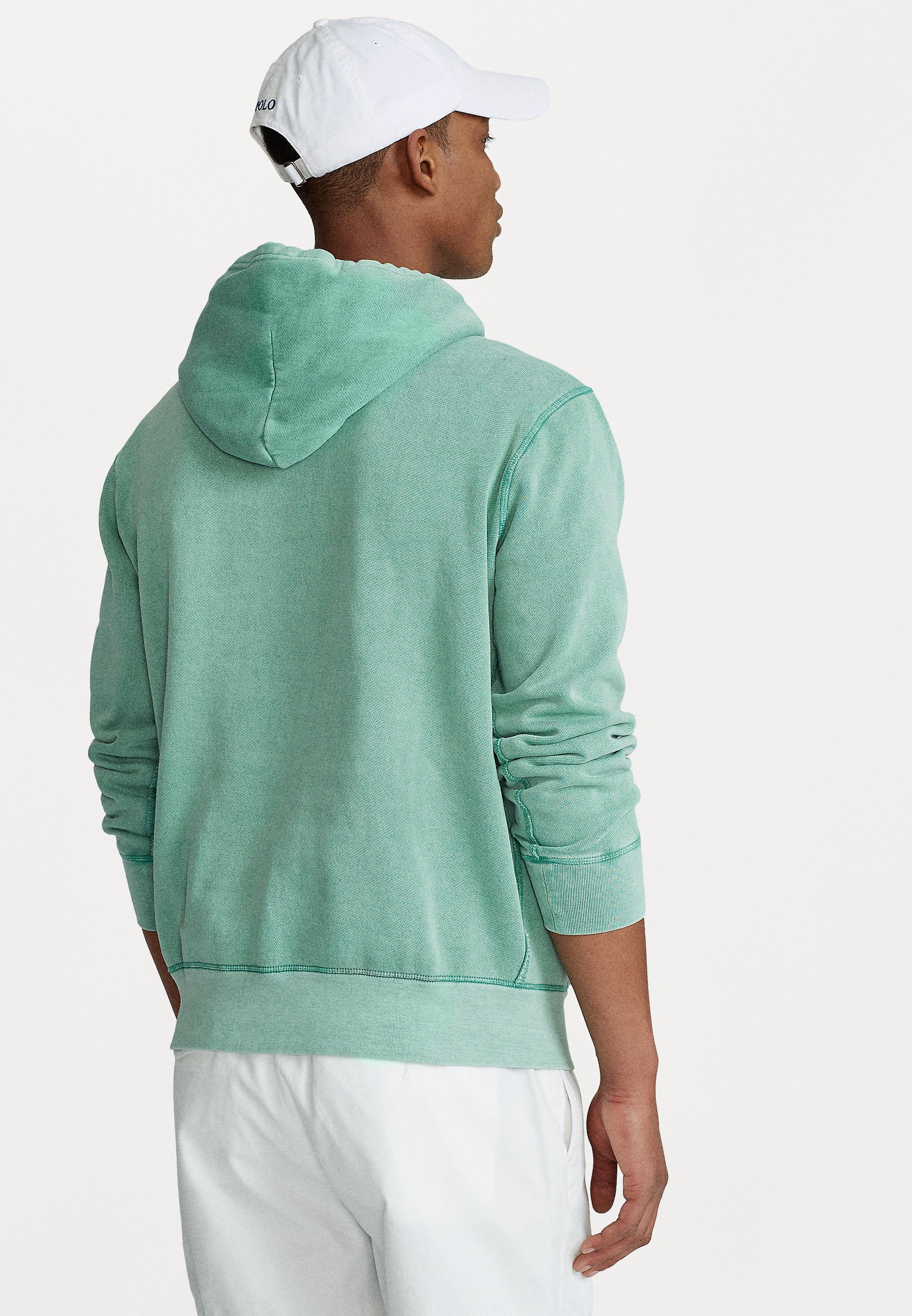 Polo Ralph Lauren GARMENT-DYED FLEECE HOODIE - Hoodie - haven green/mint