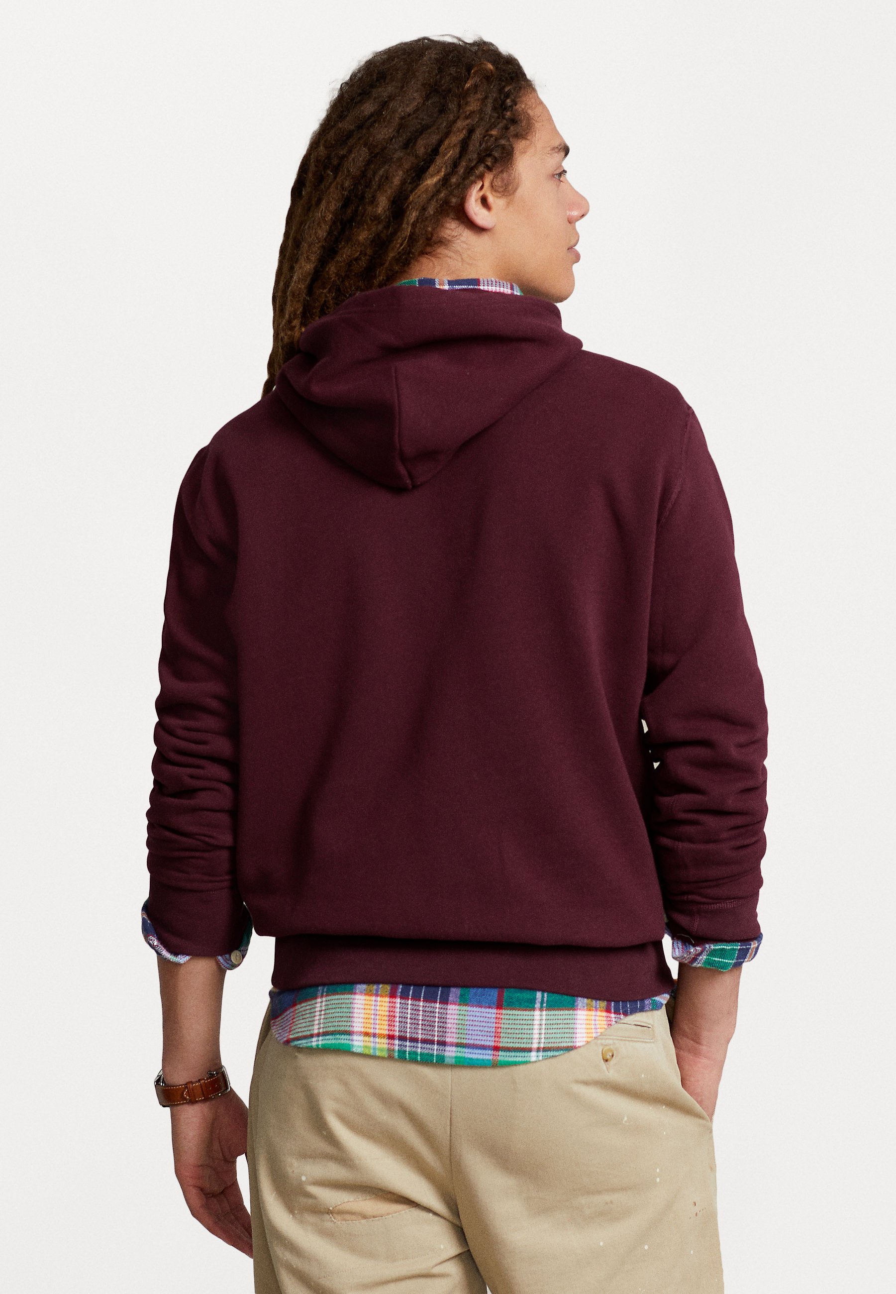 Polo Ralph Lauren LONG SLEEVE - Sweatshirt - harvard wine/mottled bordeaux