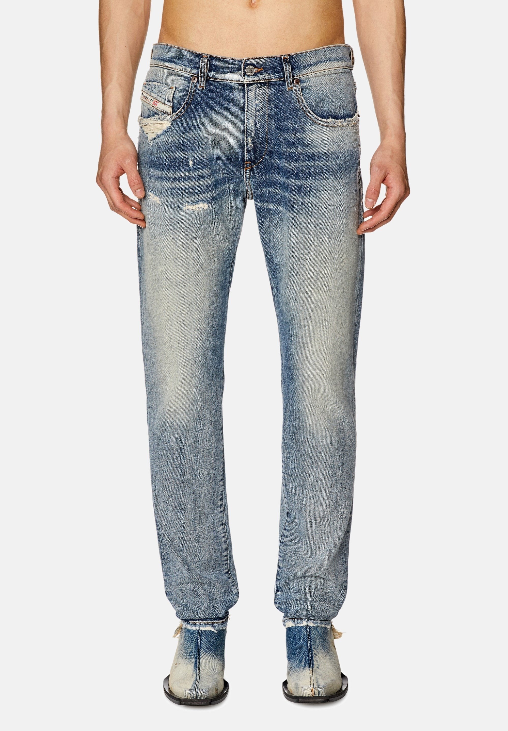 Diesel 2019 D-STRUKT - Slim fit jeans - light blue/light-blue denim