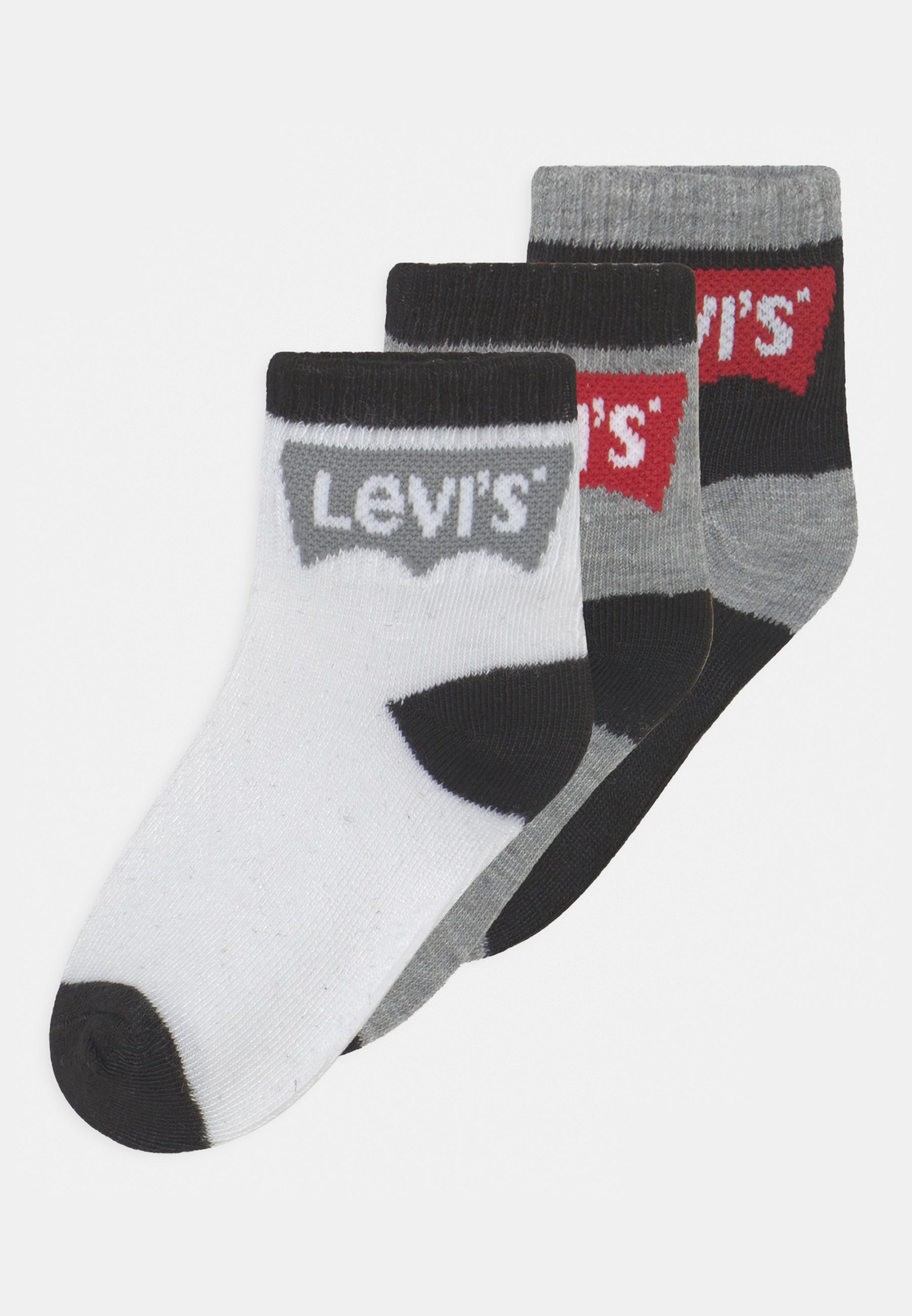Levi's® BATWING MID CUT 3 PACK UNISEX - Socks - black